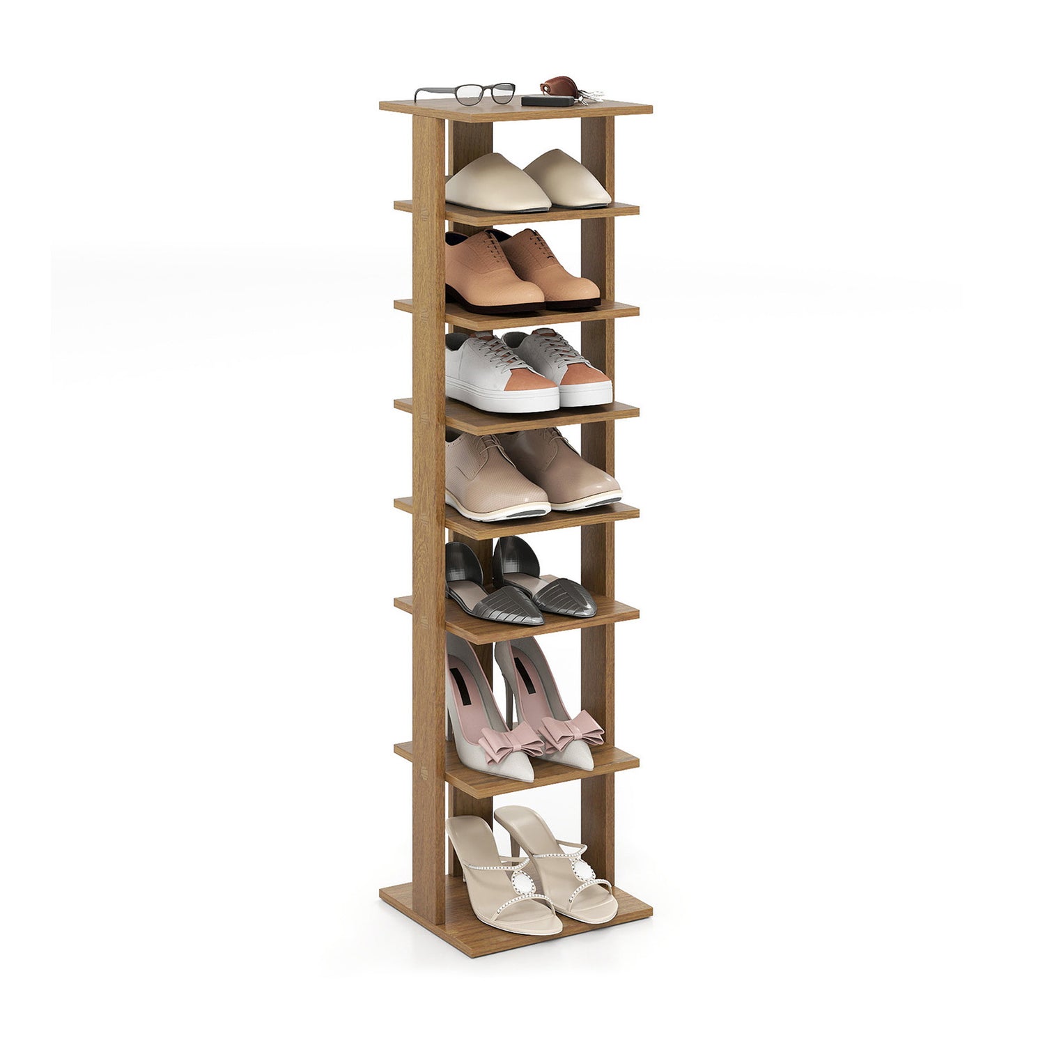 7-Tier Shoe Rack Practical Free Standing Shelves Storage Shelves