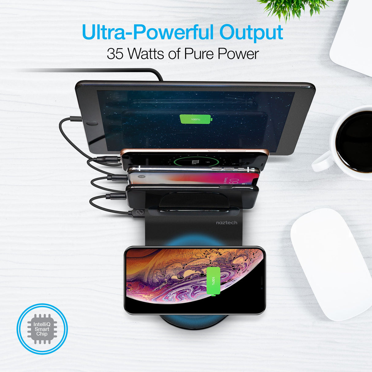 Naztech Wireless Power Hub 5 Black (14573-HYP)