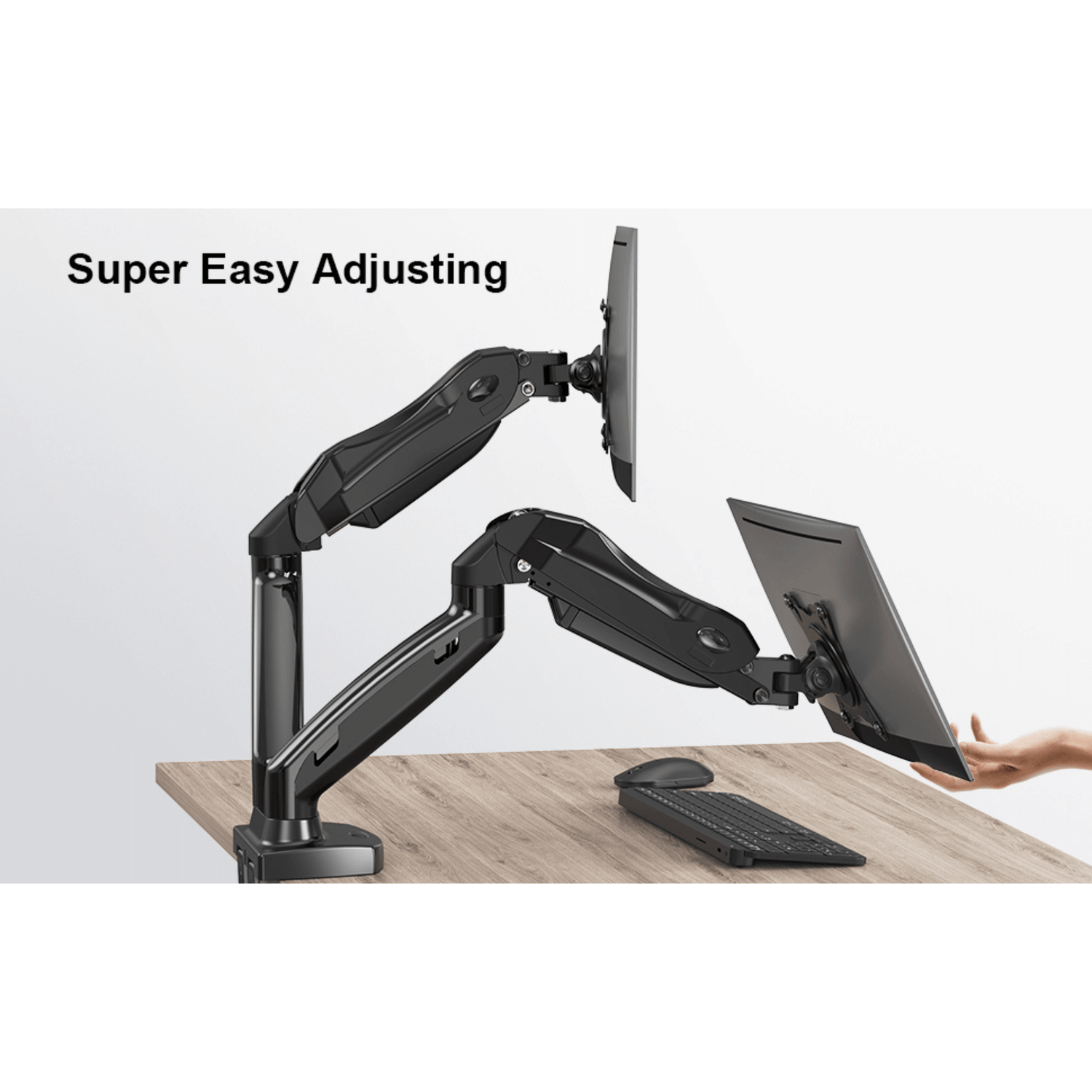 ErgoAV Gas Spring Desk Mount for Dual Monitors 13" to 27"