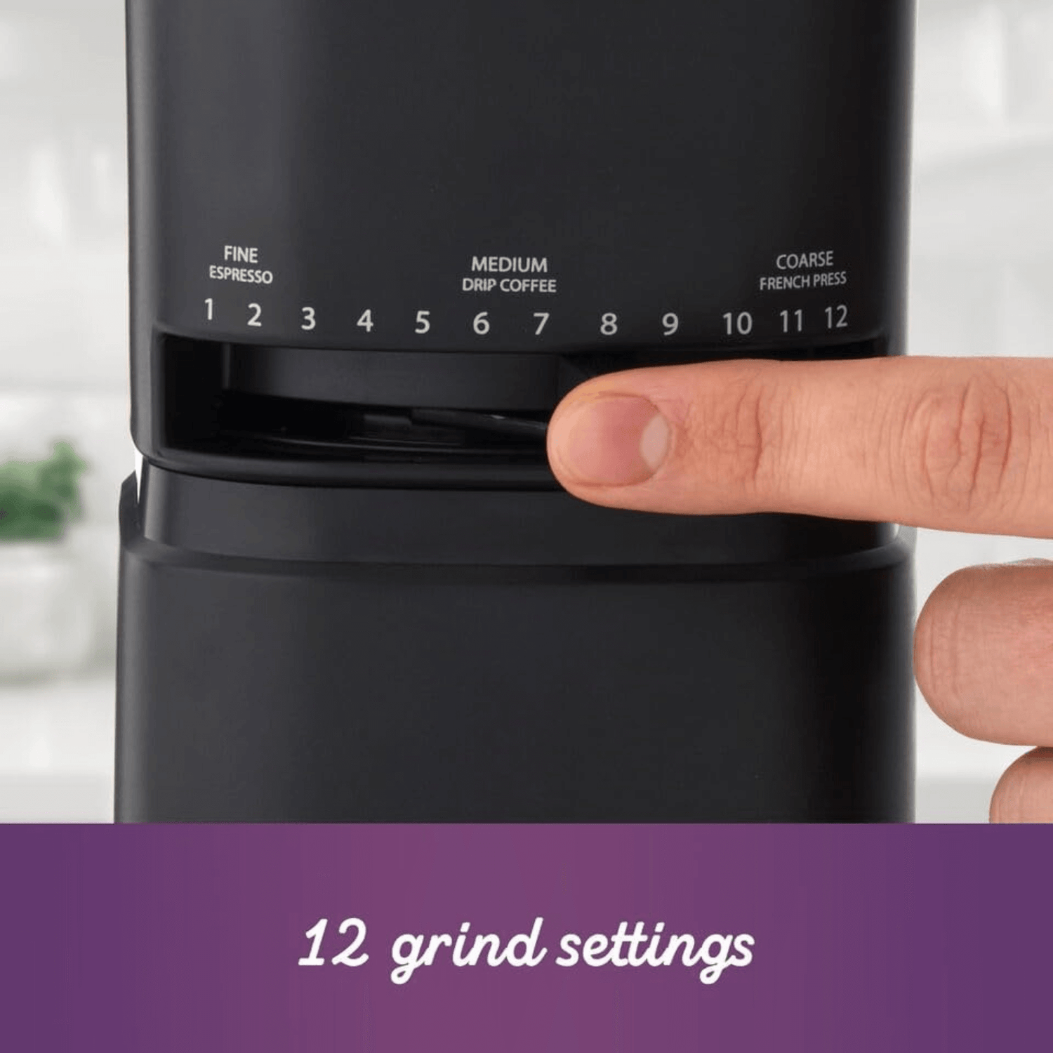 Mr. Coffee Burr Mill Large-Capacity Automatic Coffee Grinder with 12 Custom Grinders