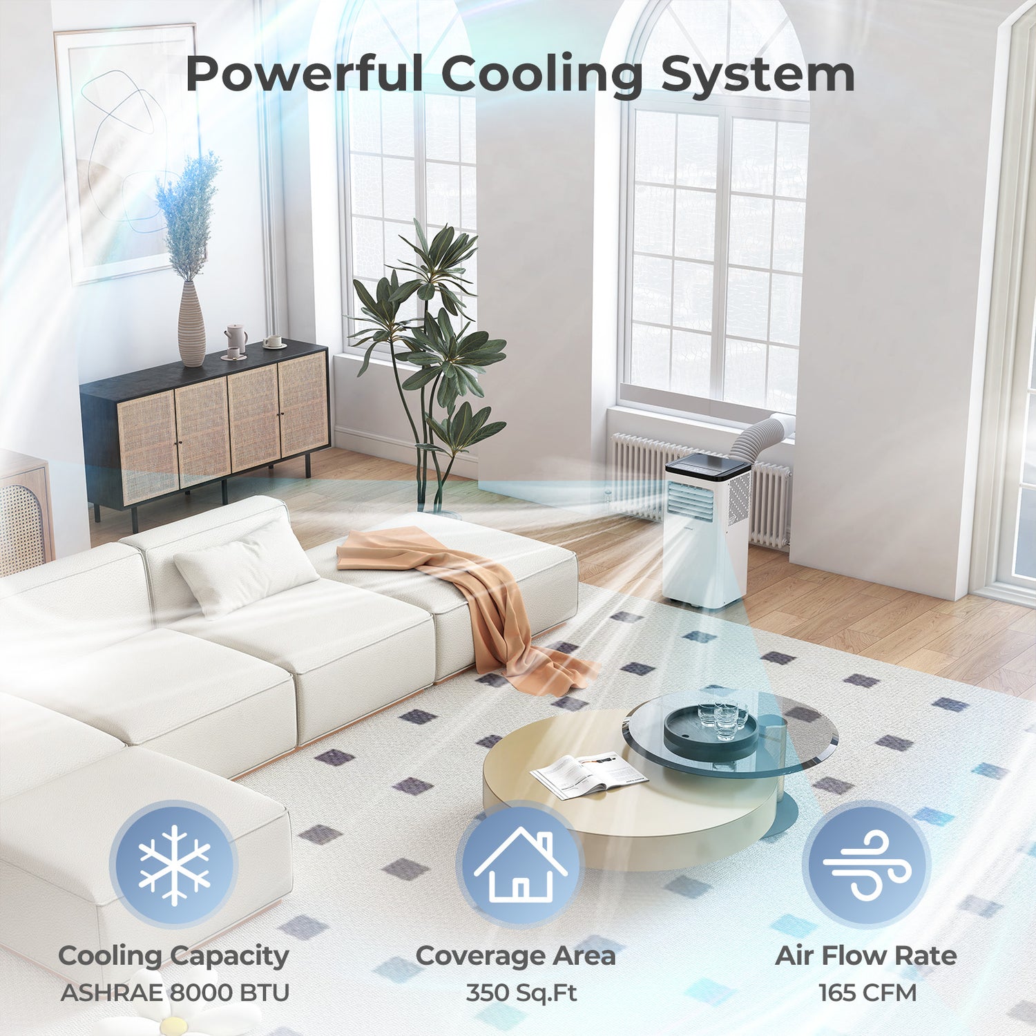 10000 BTU Portable Air Conditioner 3 in 1 Floor AC Unit