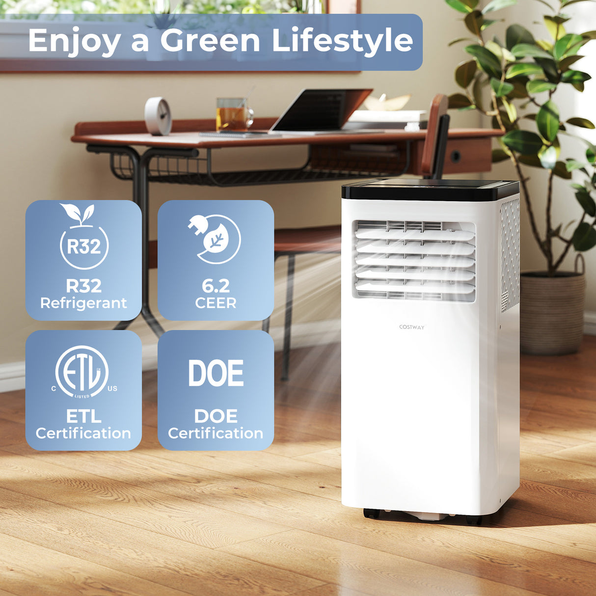 10000 BTU Portable Air Conditioner 3 in 1 Floor AC Unit
