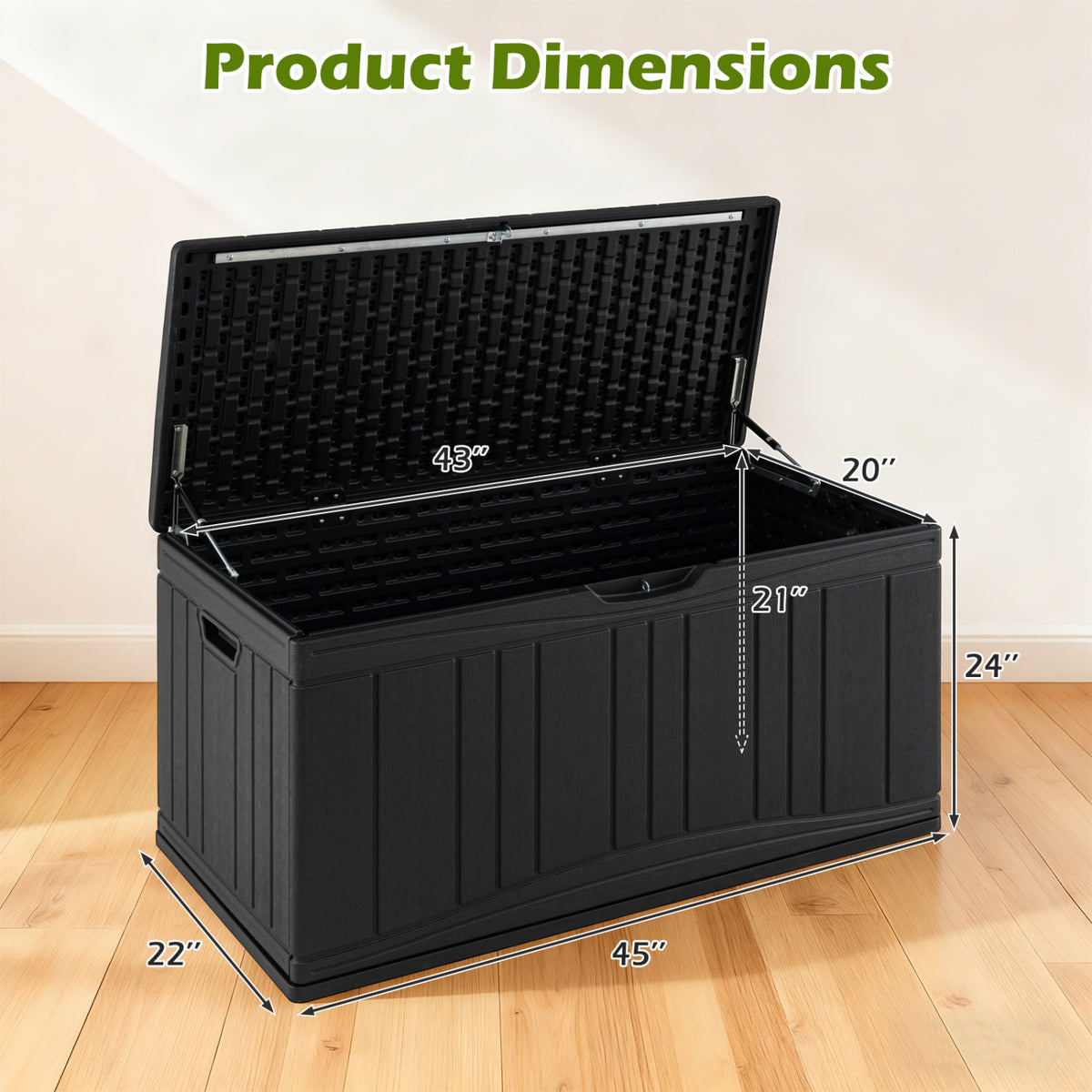 Outdoor Deck Box with Lockable Lid for Garden Tools Cushions