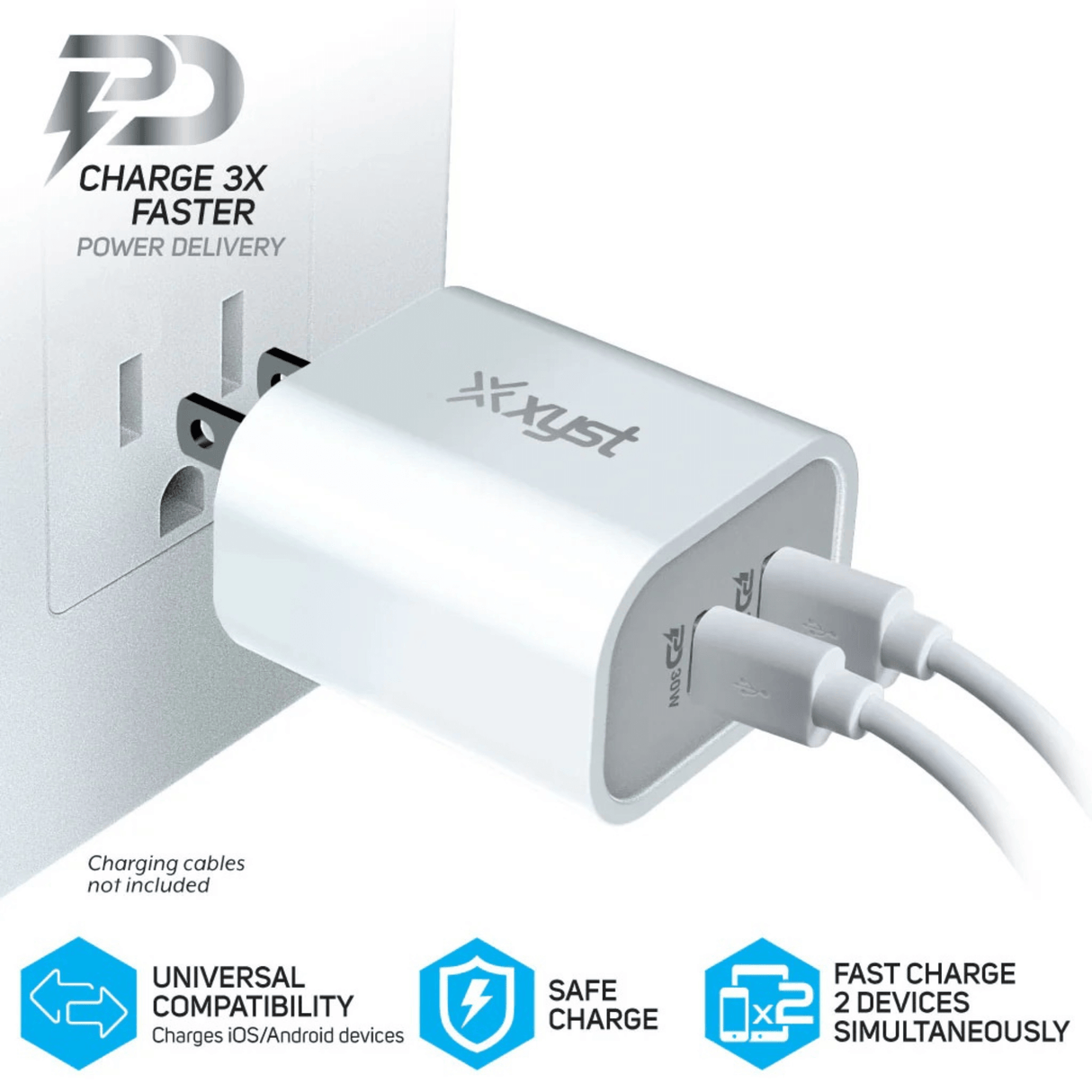 Xyst 30-Watt Dual USB-C Wall Charger