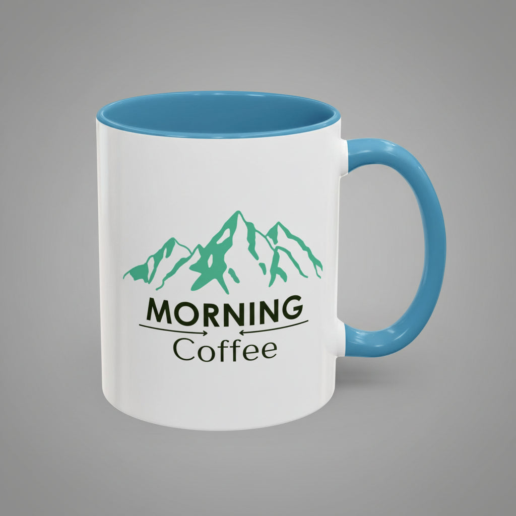 Mountain Adventure Accent Coffee Mug - Unique Gift for Hikers, Nature Lovers, & Coffee Enthusiasts