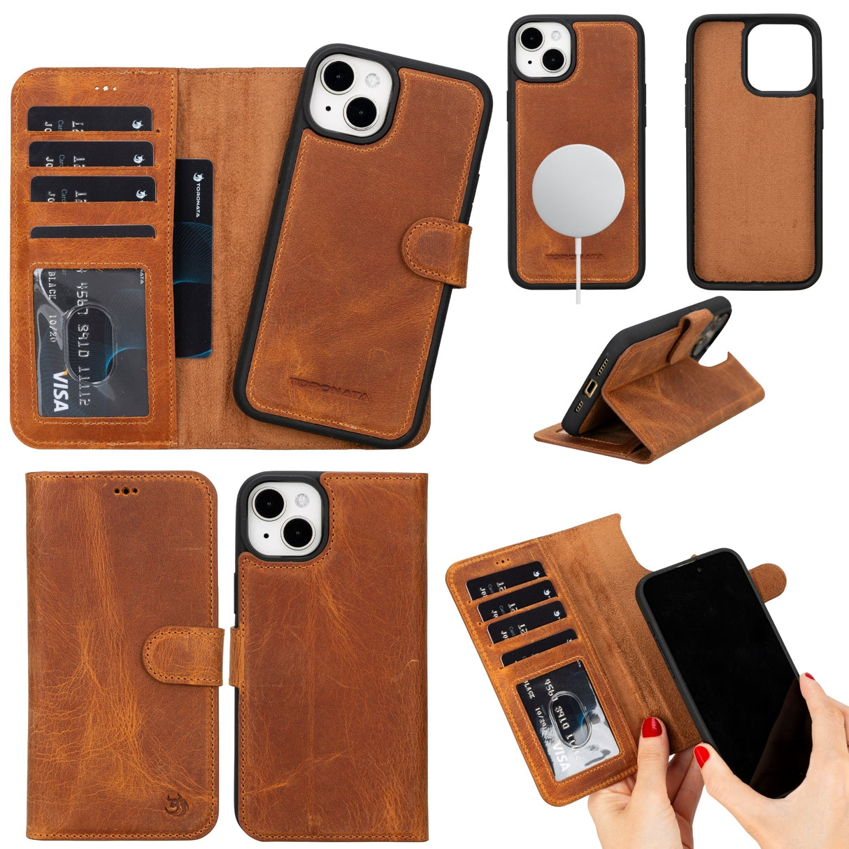 Casper Leather iPhone 14 Wallet Case | MagSafe