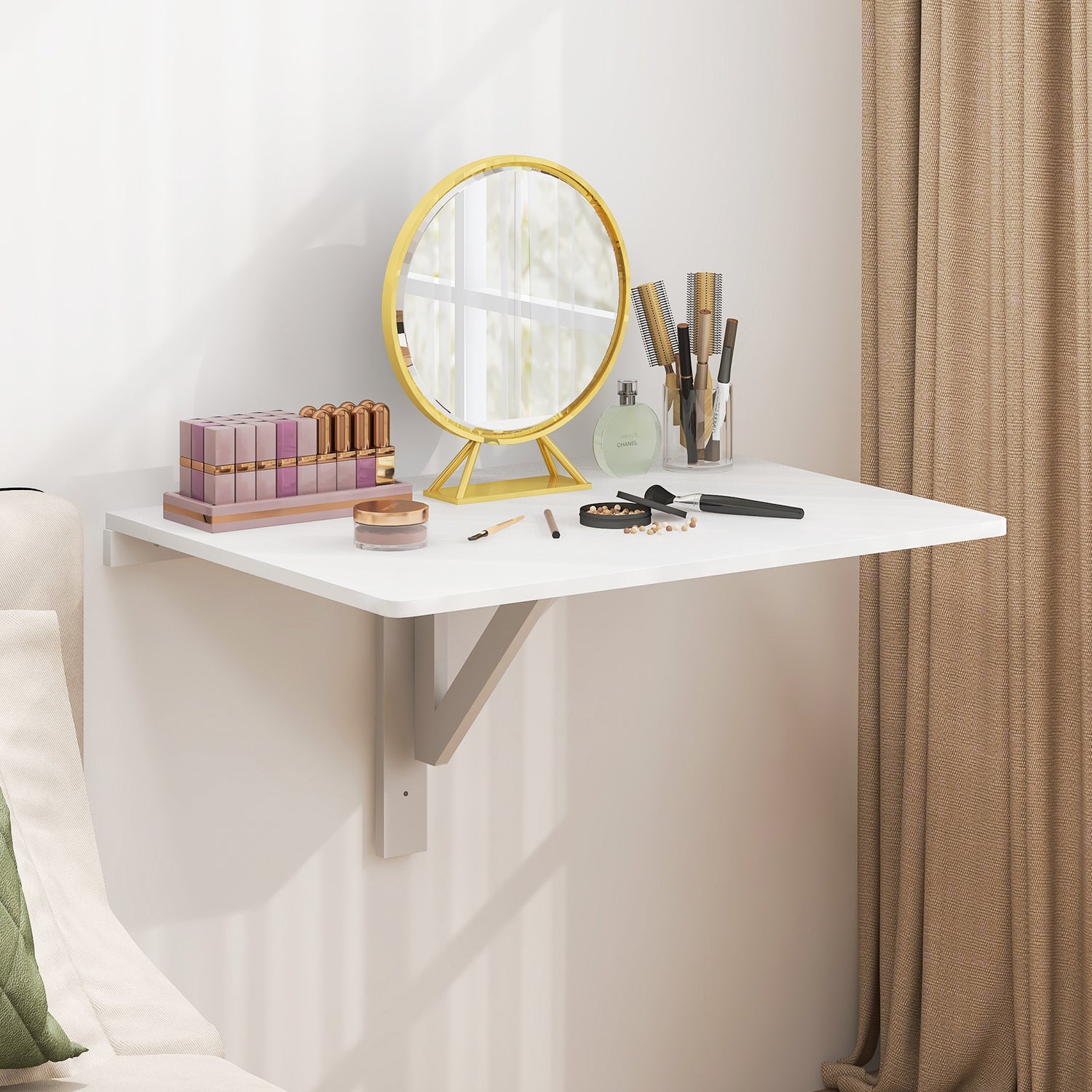 31.5 x 23.5 Inch Wall Mounted Folding Table for Small Spaces