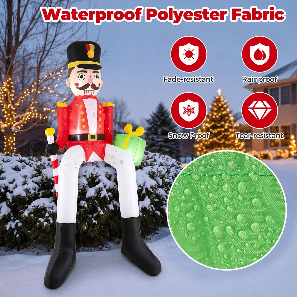 8.7 FT Inflatable Christmas Nutcracker Hanging Decoration for Holiday Decor