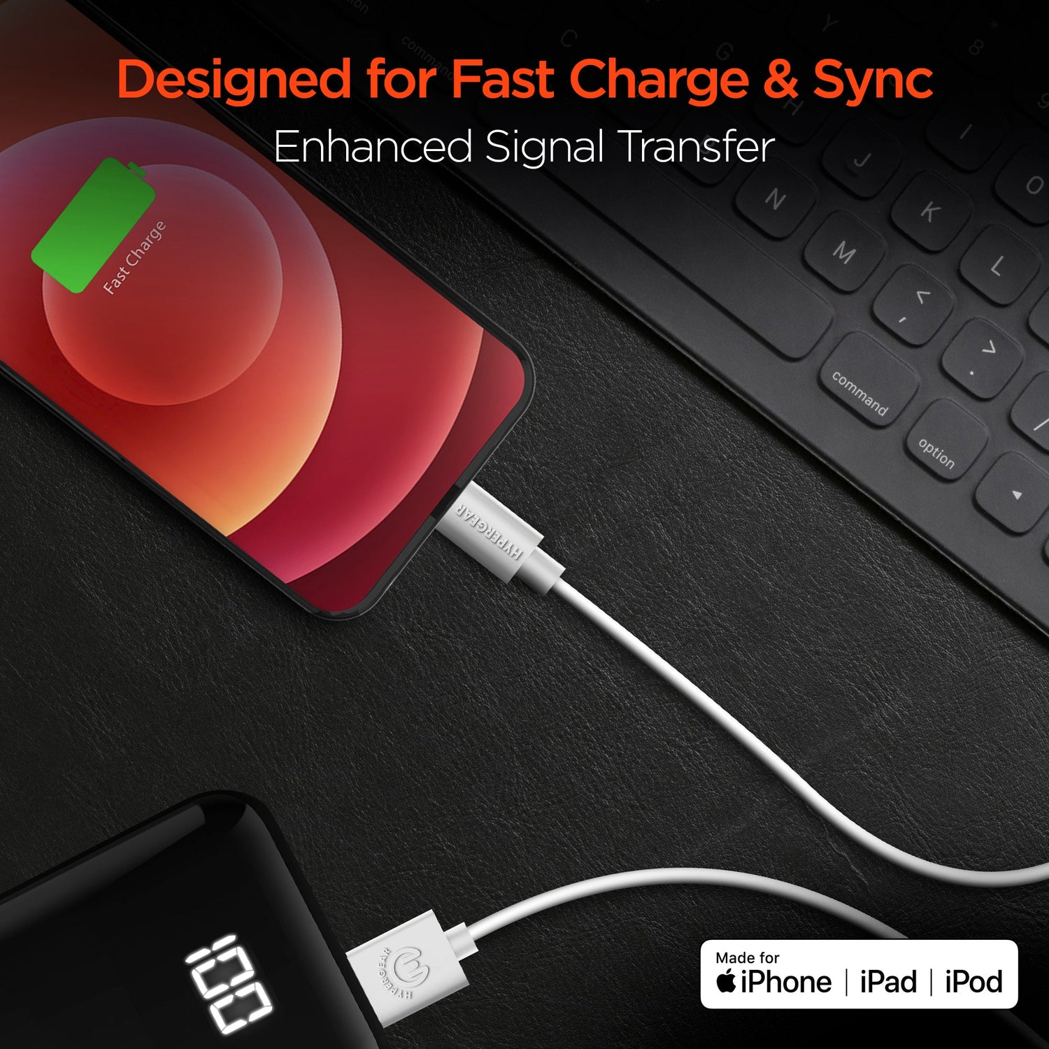 HyperGear USB to Lightning Rounded Cable 4ft