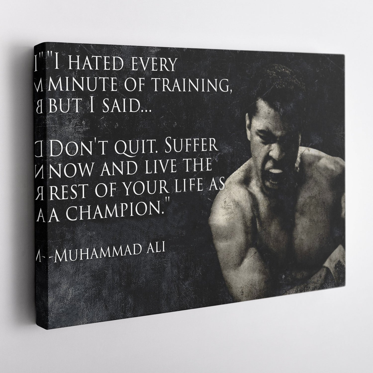 Muhammad Ali Quote Canvas Art – Boxing Wall Decor