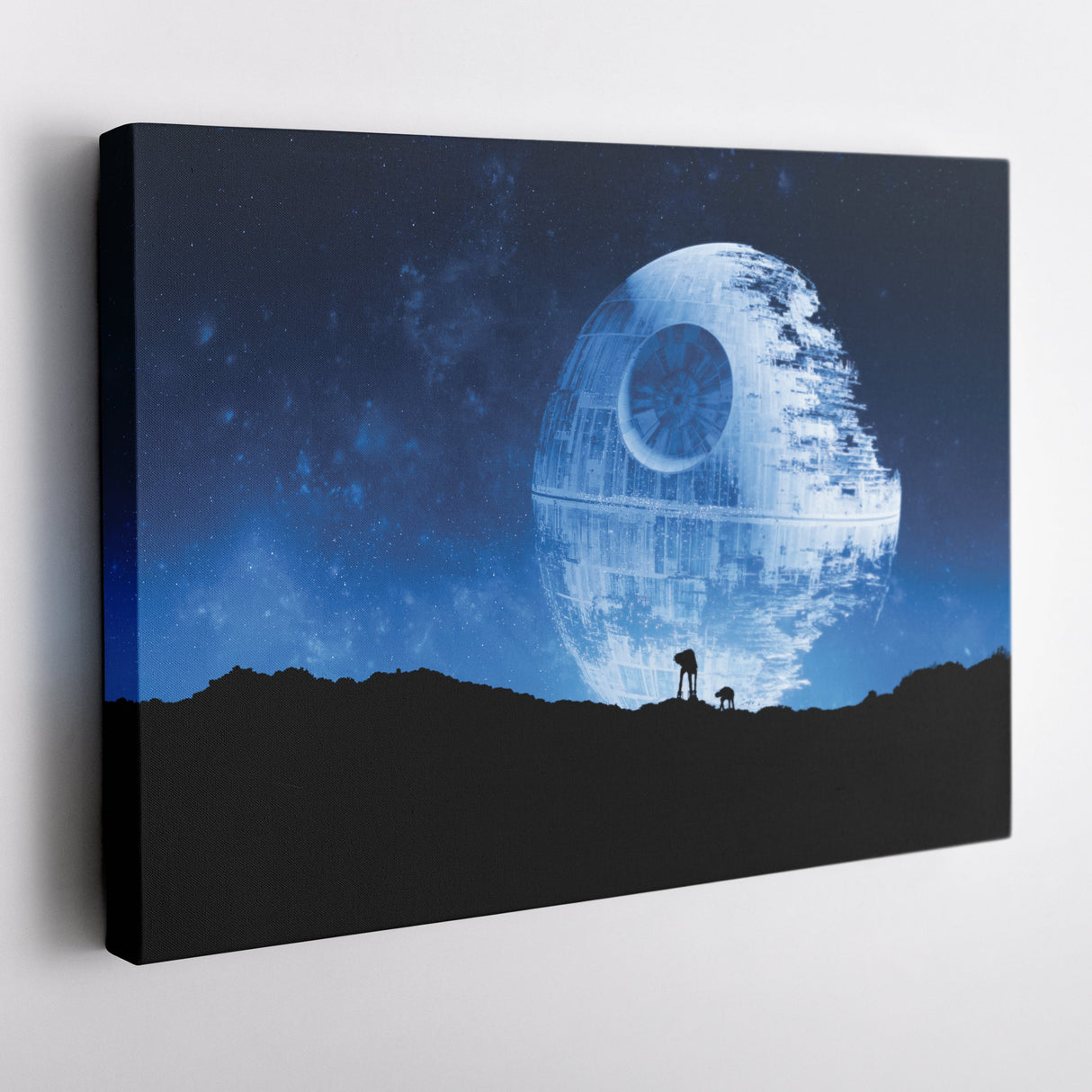 Death Star Poster Star Wars Movie Canvas Wall Art Decor - Galactic Wall Art