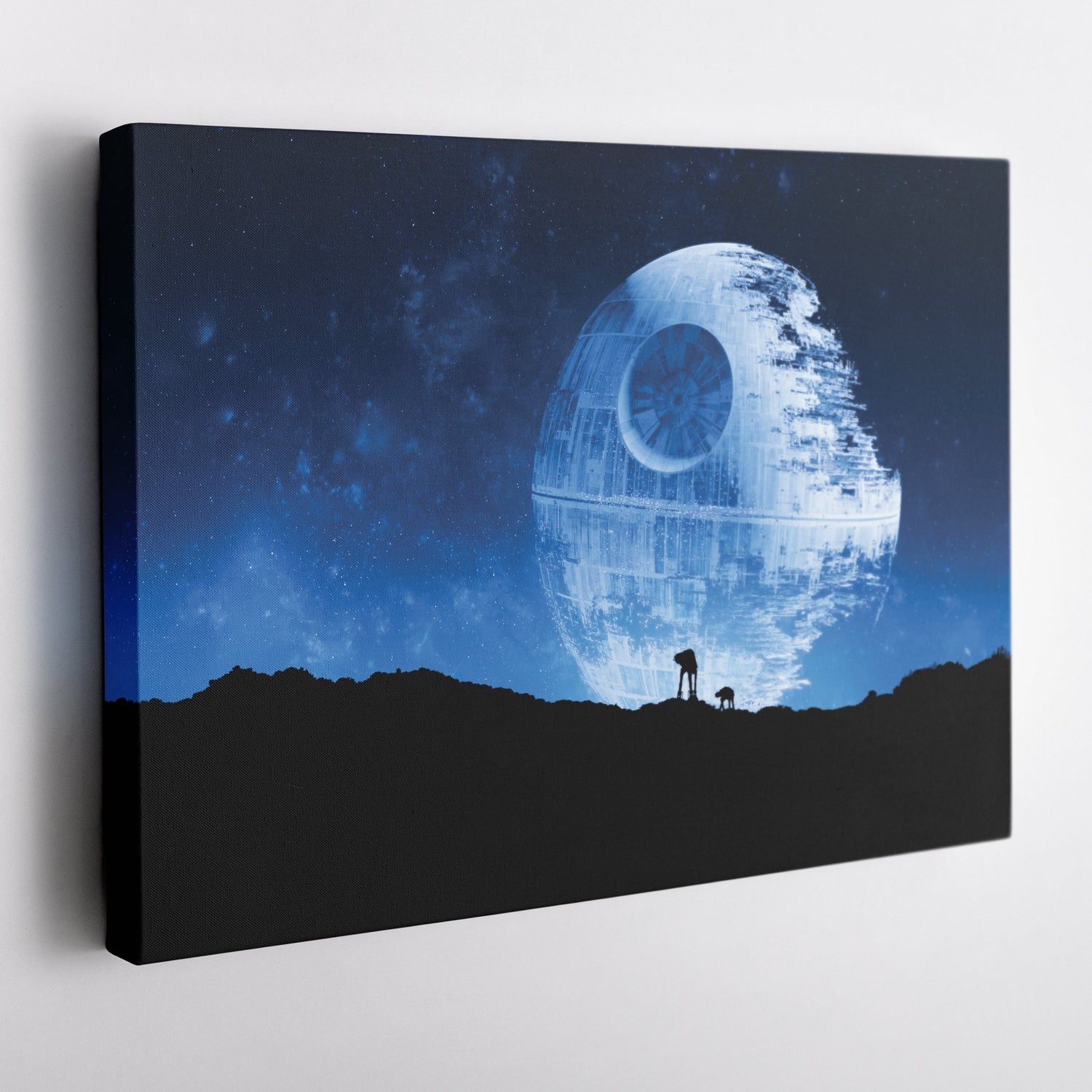 Death Star Poster Star Wars Movie Canvas Wall Art Decor - Galactic Wall Art