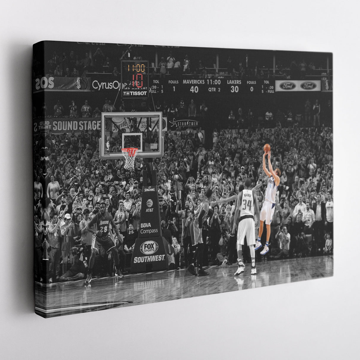Dirk Nowitzki 30K Points Canvas – NBA Wall Art for Room Decor