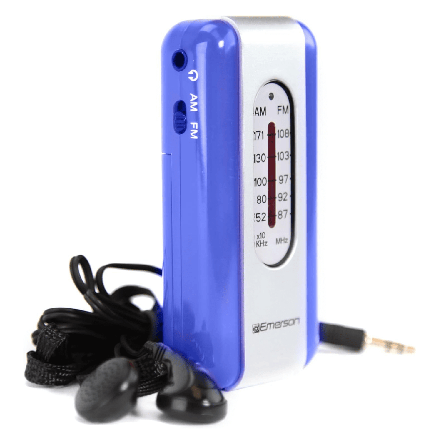 Emerson Portable AMFM Radio with Earbuds and Wide Frequency Range of Stations