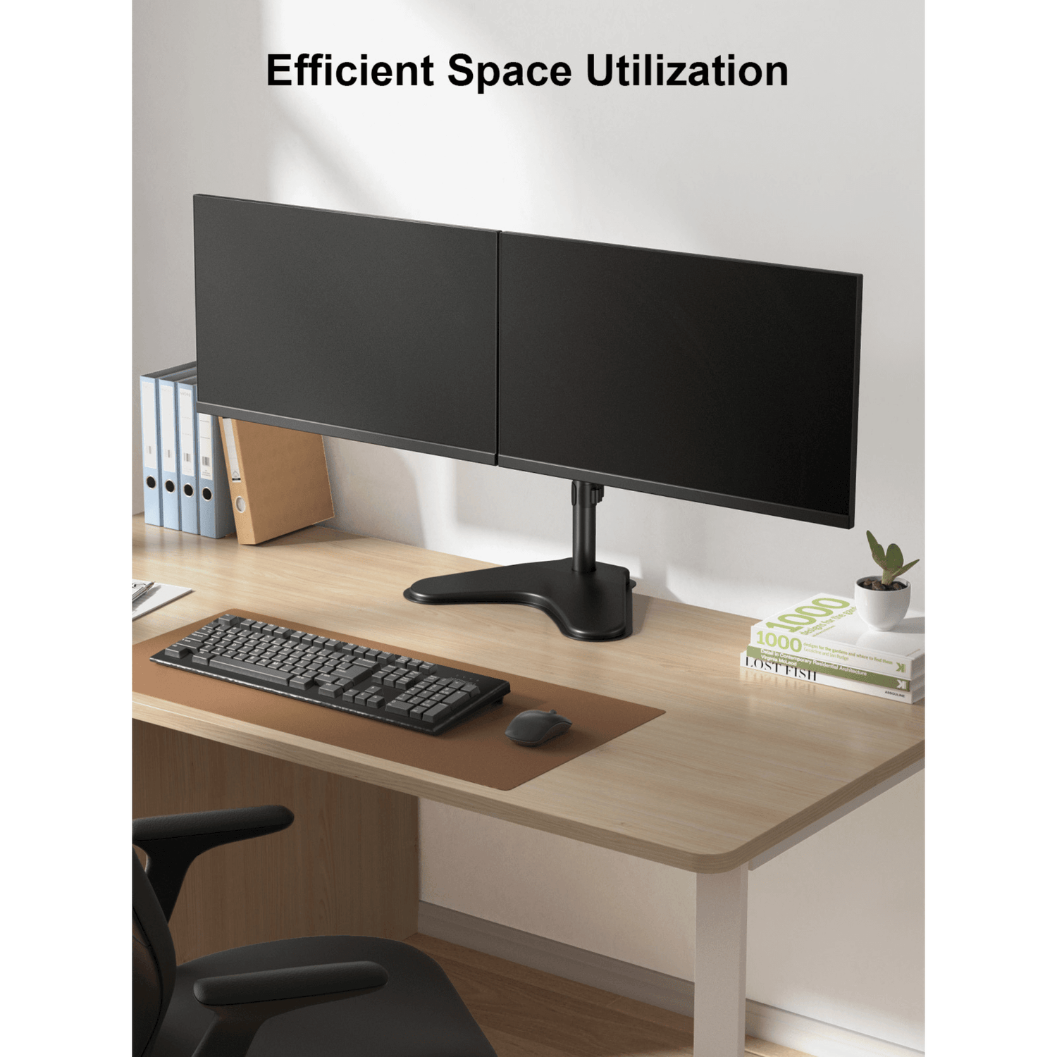 ErgoAV Motion Desk Stand for Dual Monitors 13" to 32"