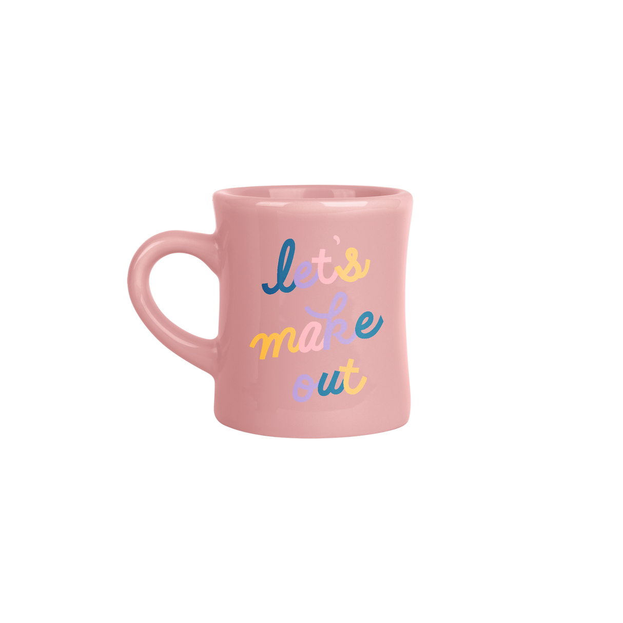 Let's Make Out Pink Diner Mug