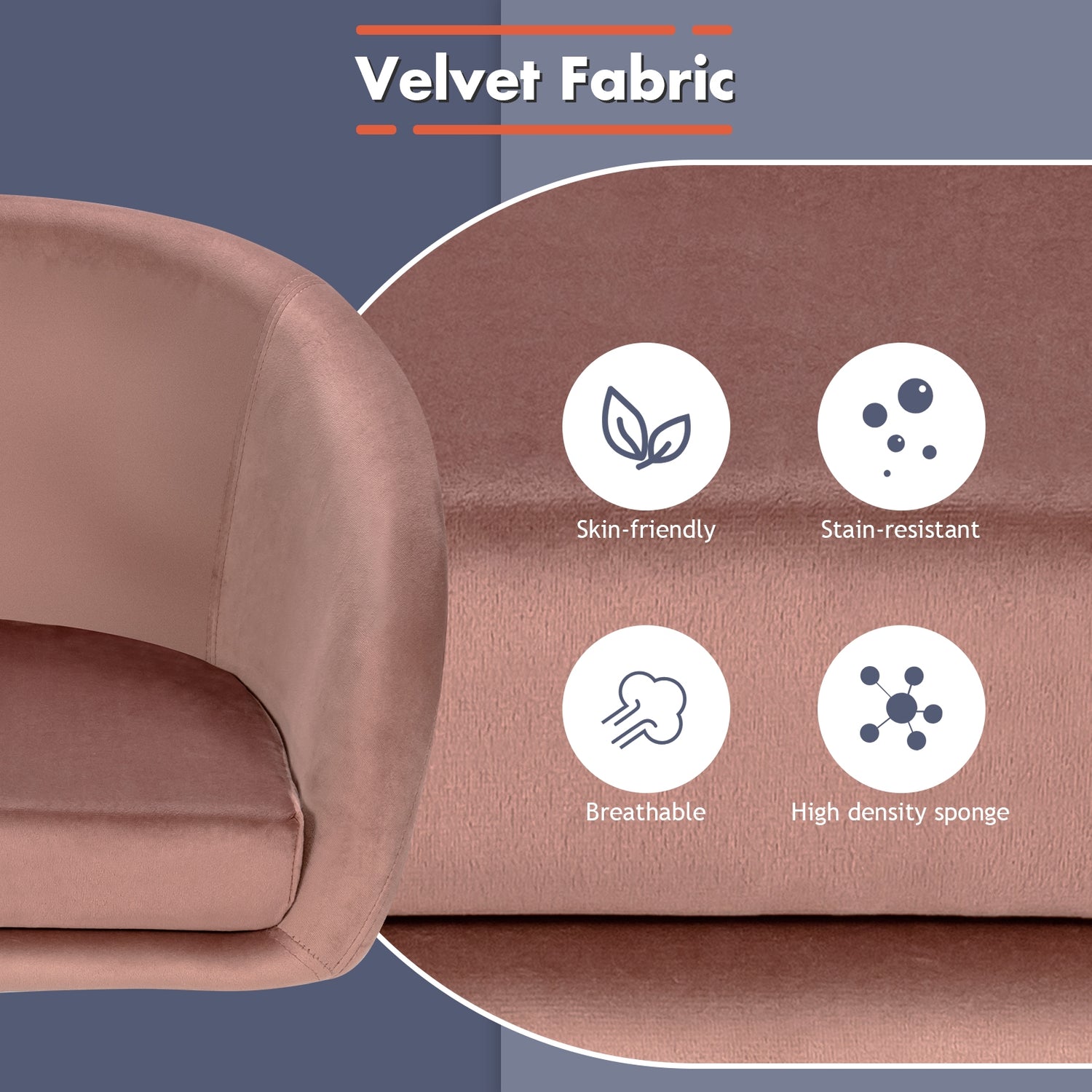 360 Degree Swivel Makeup Stool Accent Chair with Round Back and Metal Base