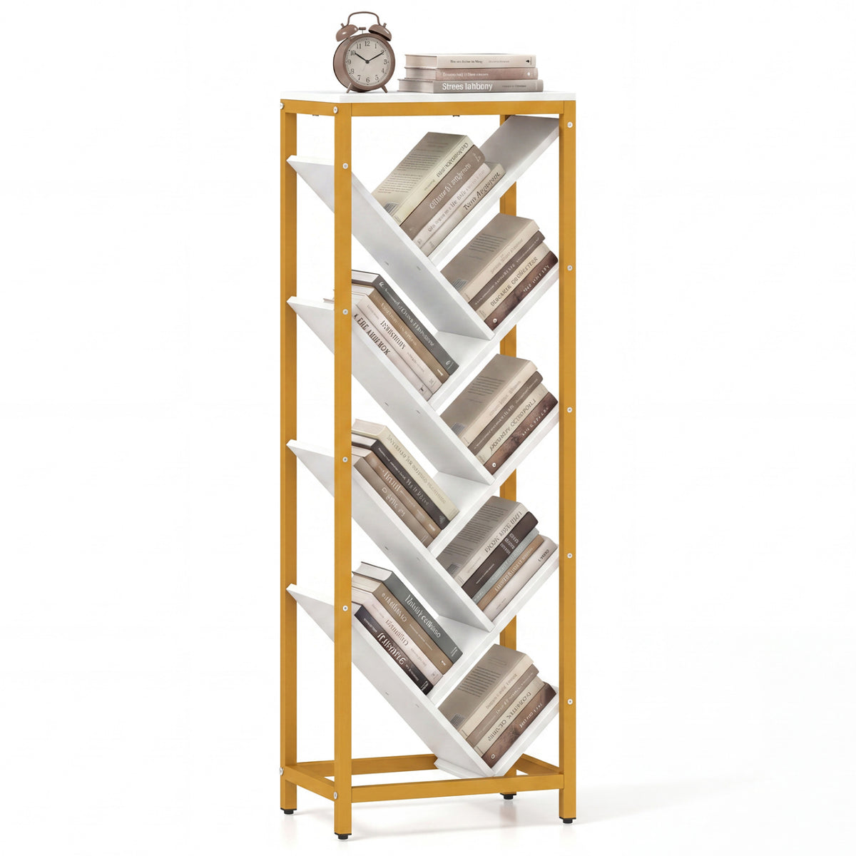 9-Tier Freestanding Bookcase for Hardcover Books