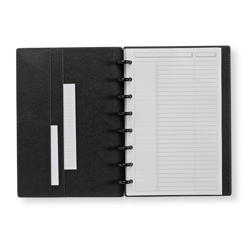 Circa Smooth Sliver Discbound Notebook with Pockets