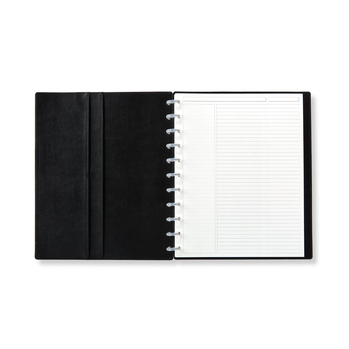 Circa Smooth Sliver Discbound Notebook with Pockets