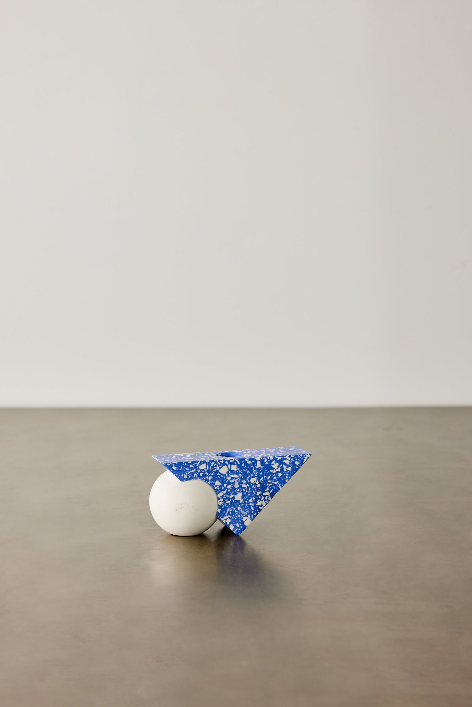 Equilibrium Cobalt Blue Terrazzo Taper Candle Holder