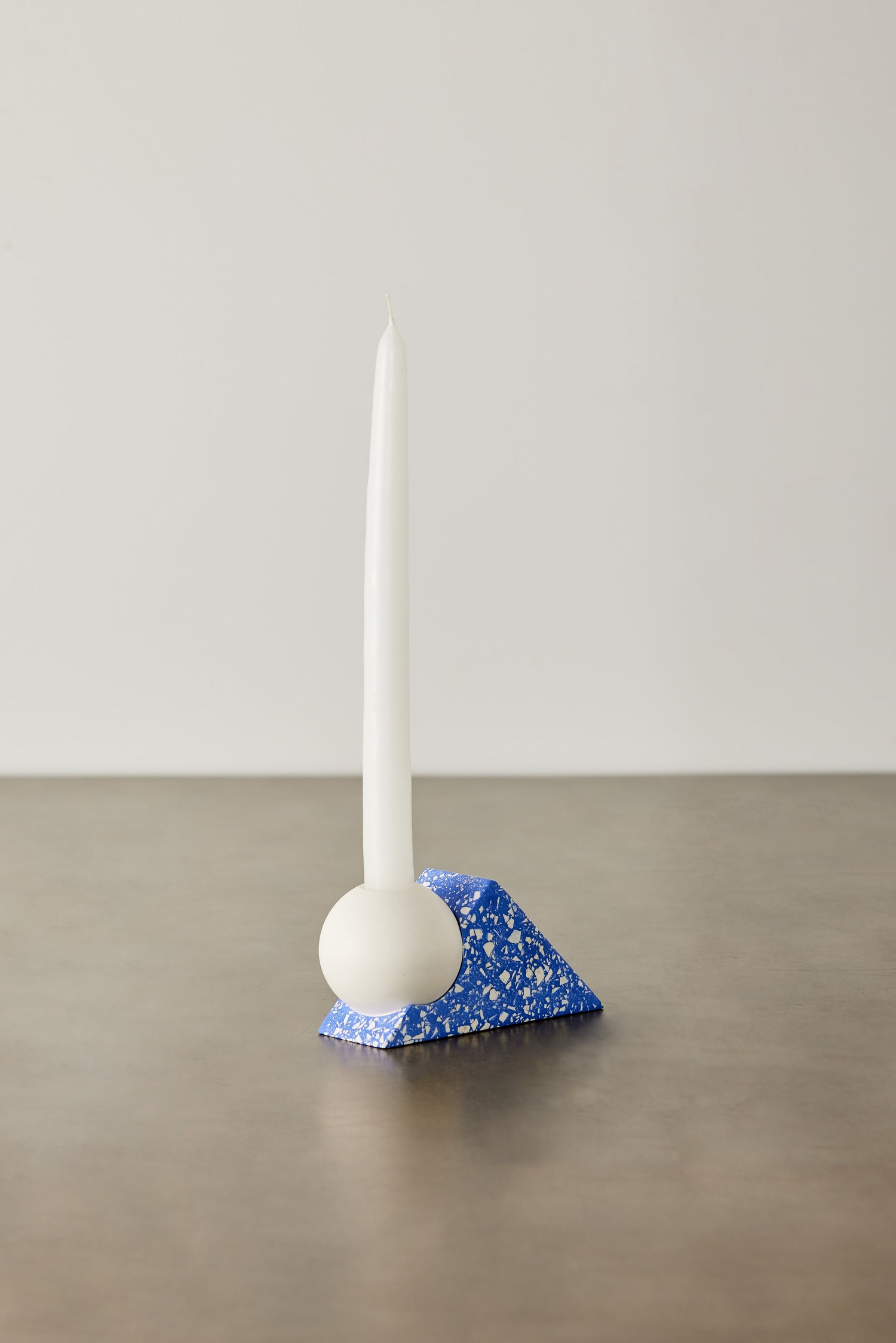 Equilibrium Cobalt Blue Terrazzo Taper Candle Holder