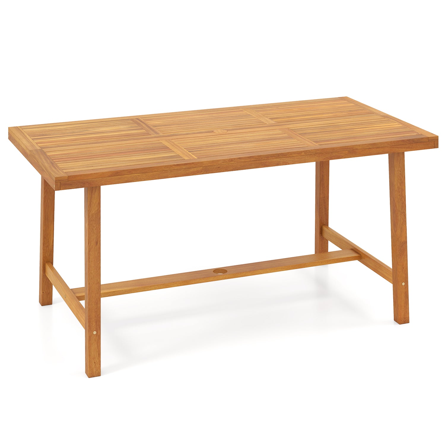 Acacia Wood Dining Table for 6 People Heavy-Duty Indoor Outdoor