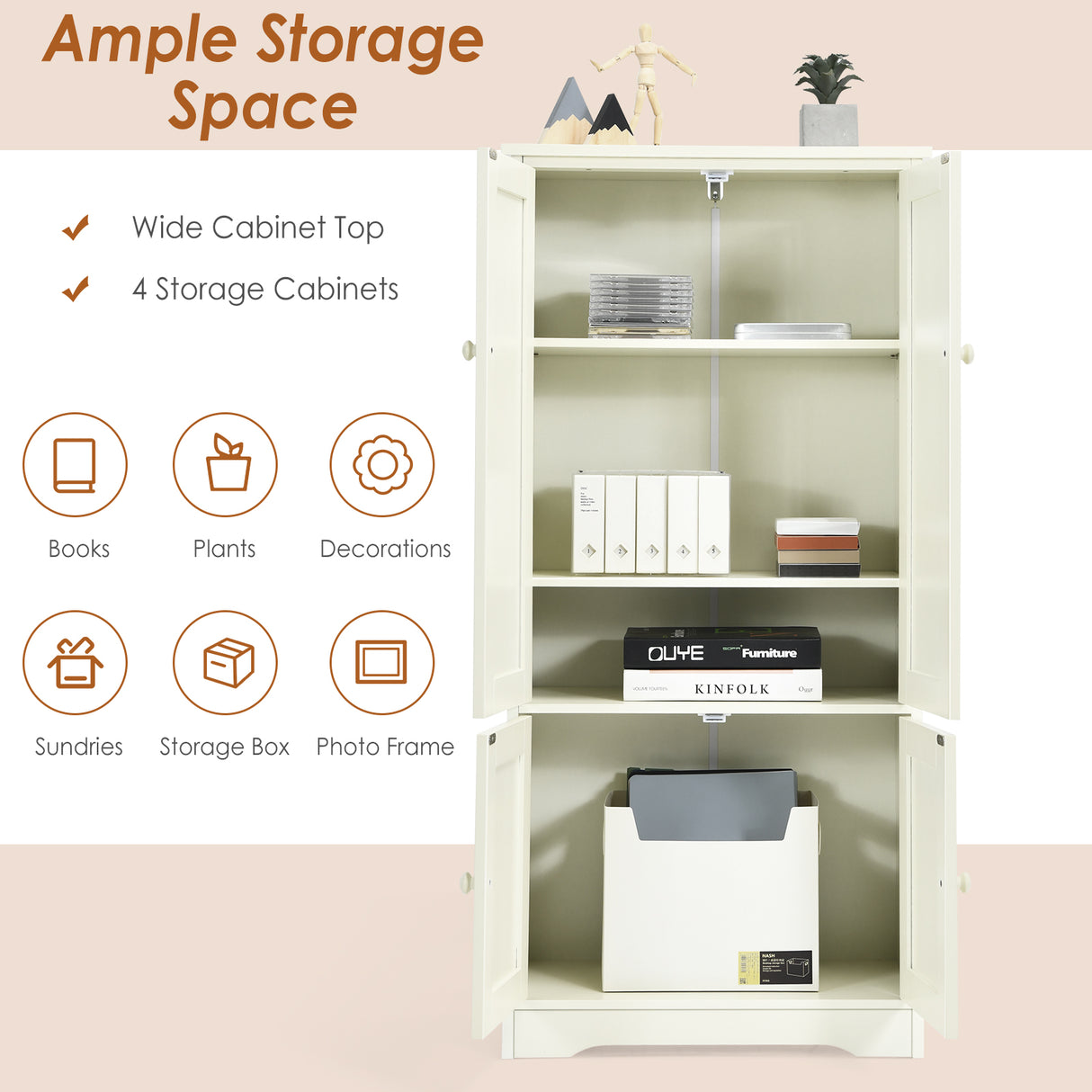 Accent Storage Cabinet Adjustable Shelves