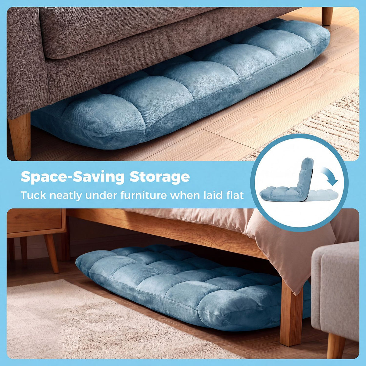 14-Position Adjustable Cushioned Floor Chair