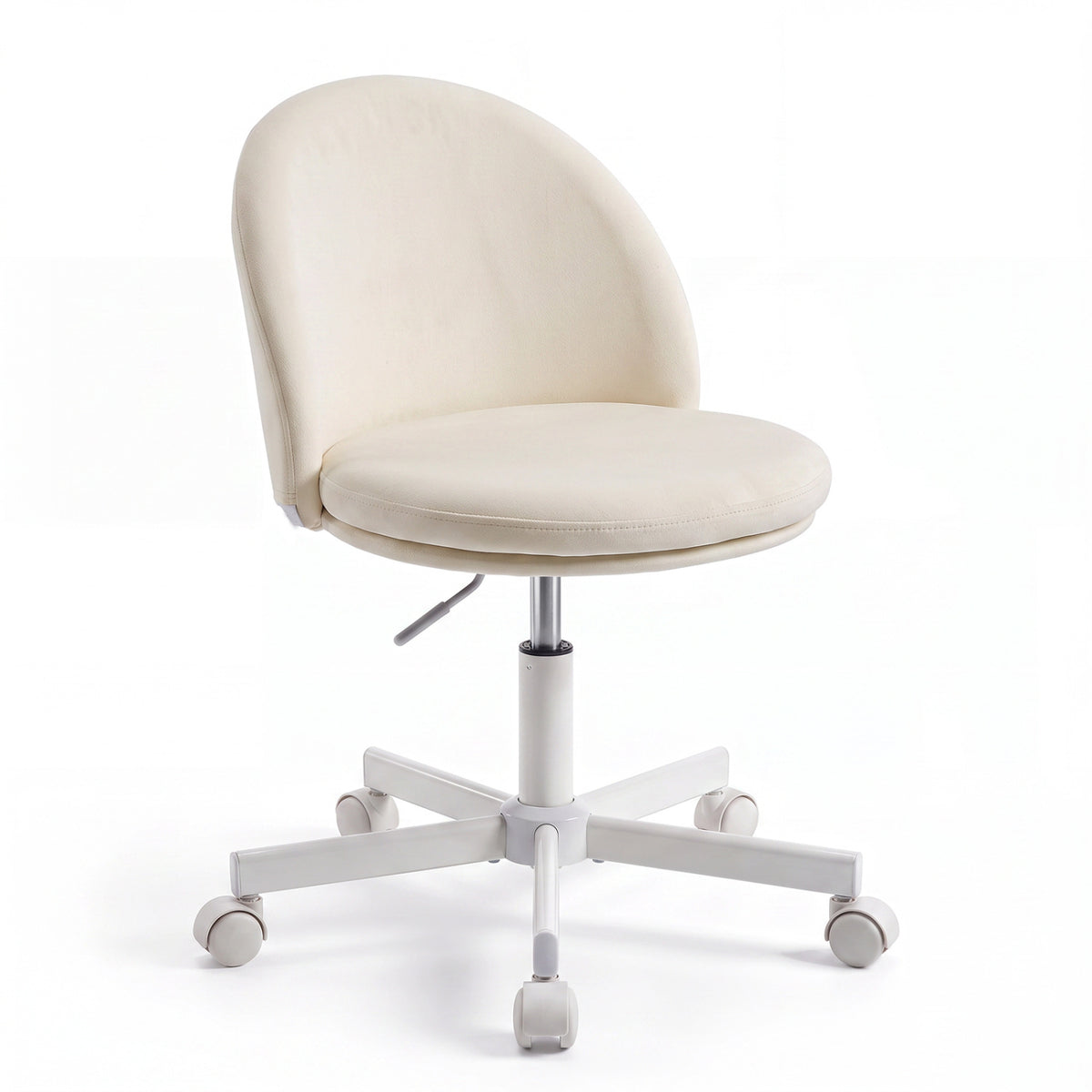 Adjustable Height Ergonomic Makeup Chair with Lumbar Support for Home Office