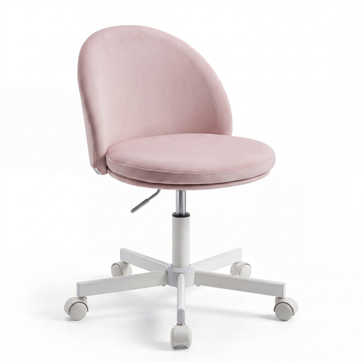 Adjustable Height Ergonomic Makeup Chair with Lumbar Support for Home Office