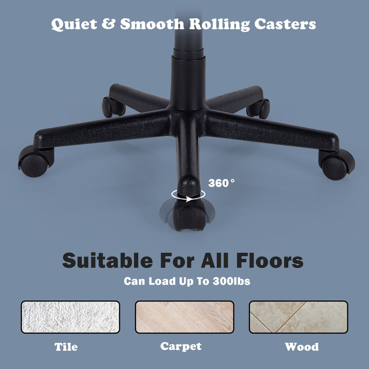 Adjustable Height Ergonomic Home Office Chair with Lumbar Support and 90°-115° Rocking-1/Rocking-2 Piece/Pieces