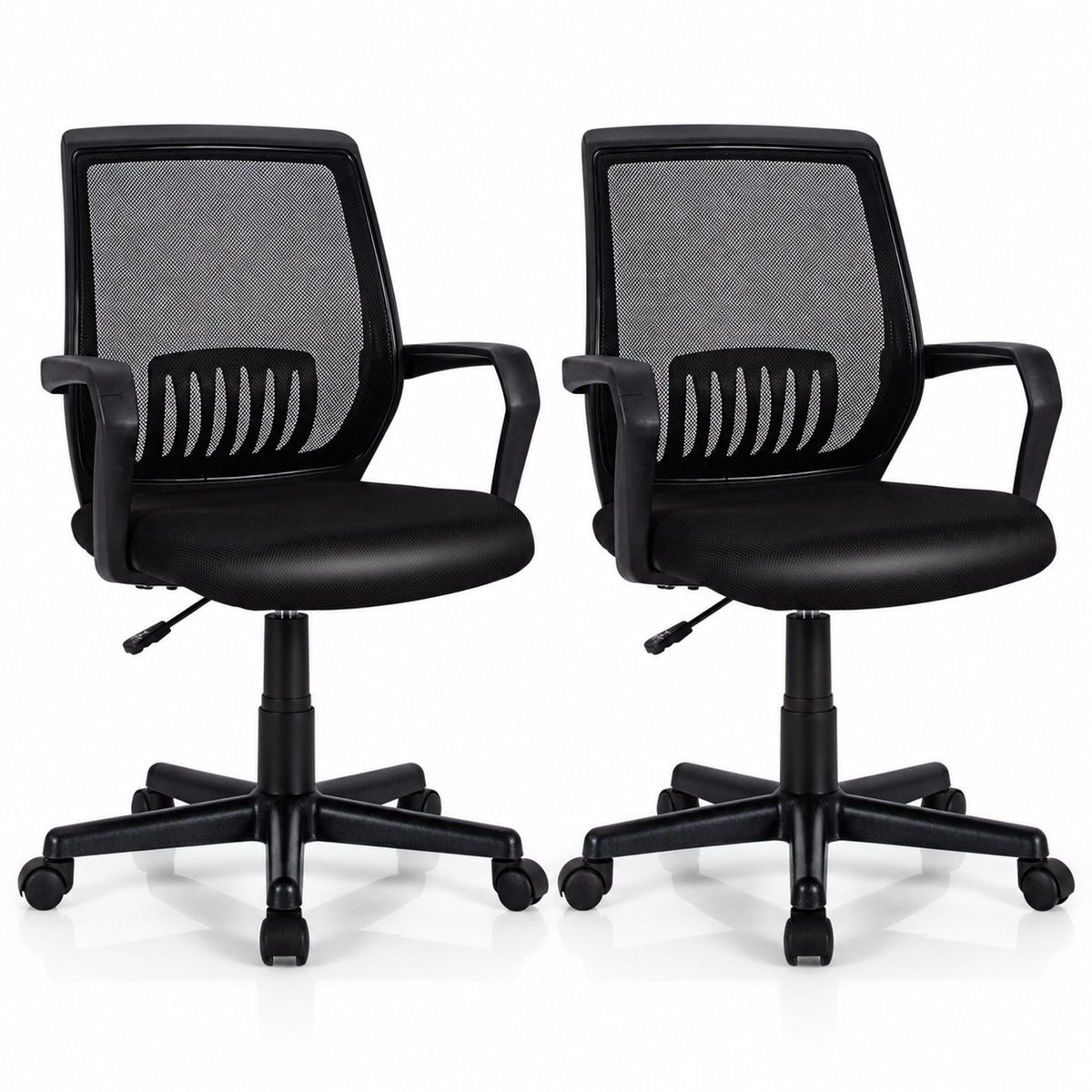 Adjustable Height Ergonomic Home Office Chair with Lumbar Support and 90°-115° Rocking-1/Rocking-2 Piece/Pieces