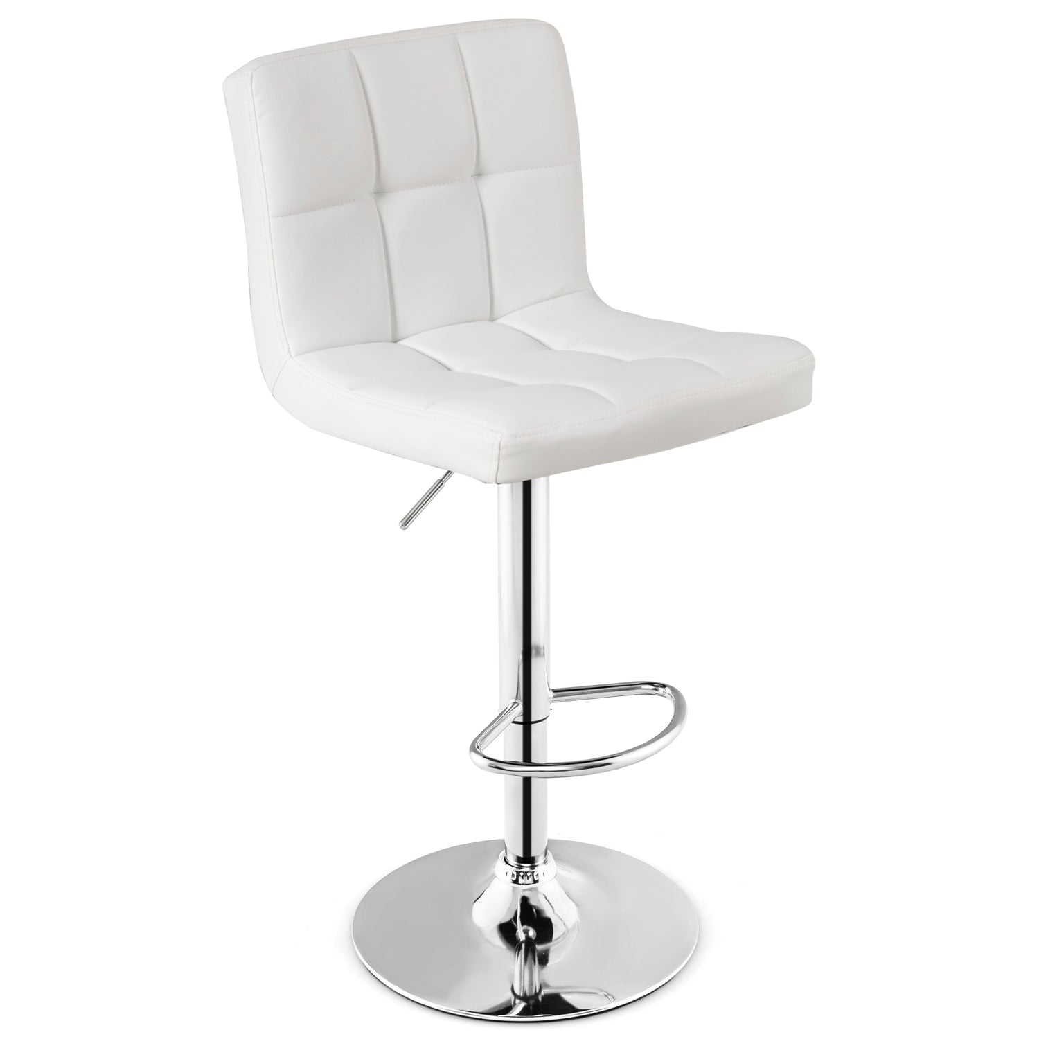 Adjustable Swivel Bar Stool with PU Leather