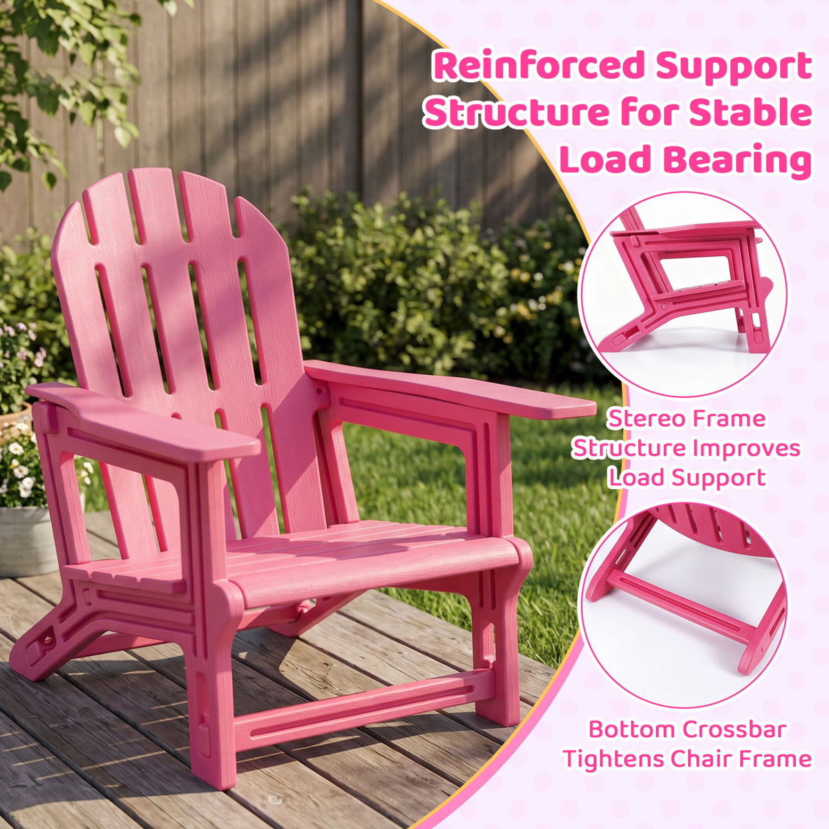 All-Weather Outdoor Kids Patio Seating with Ergonomic Design