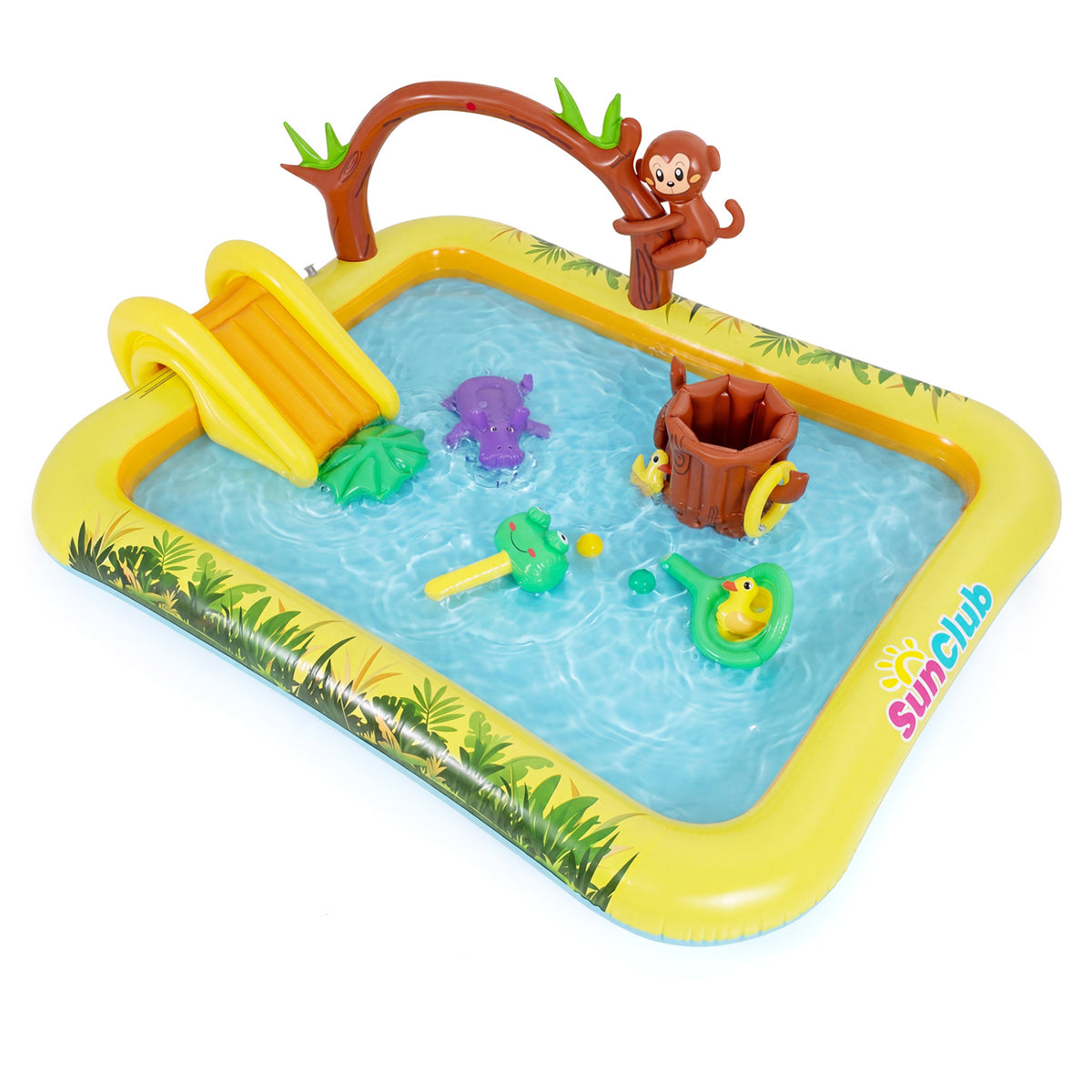 Animal Spray Pool with Slide for Backyard and Garden