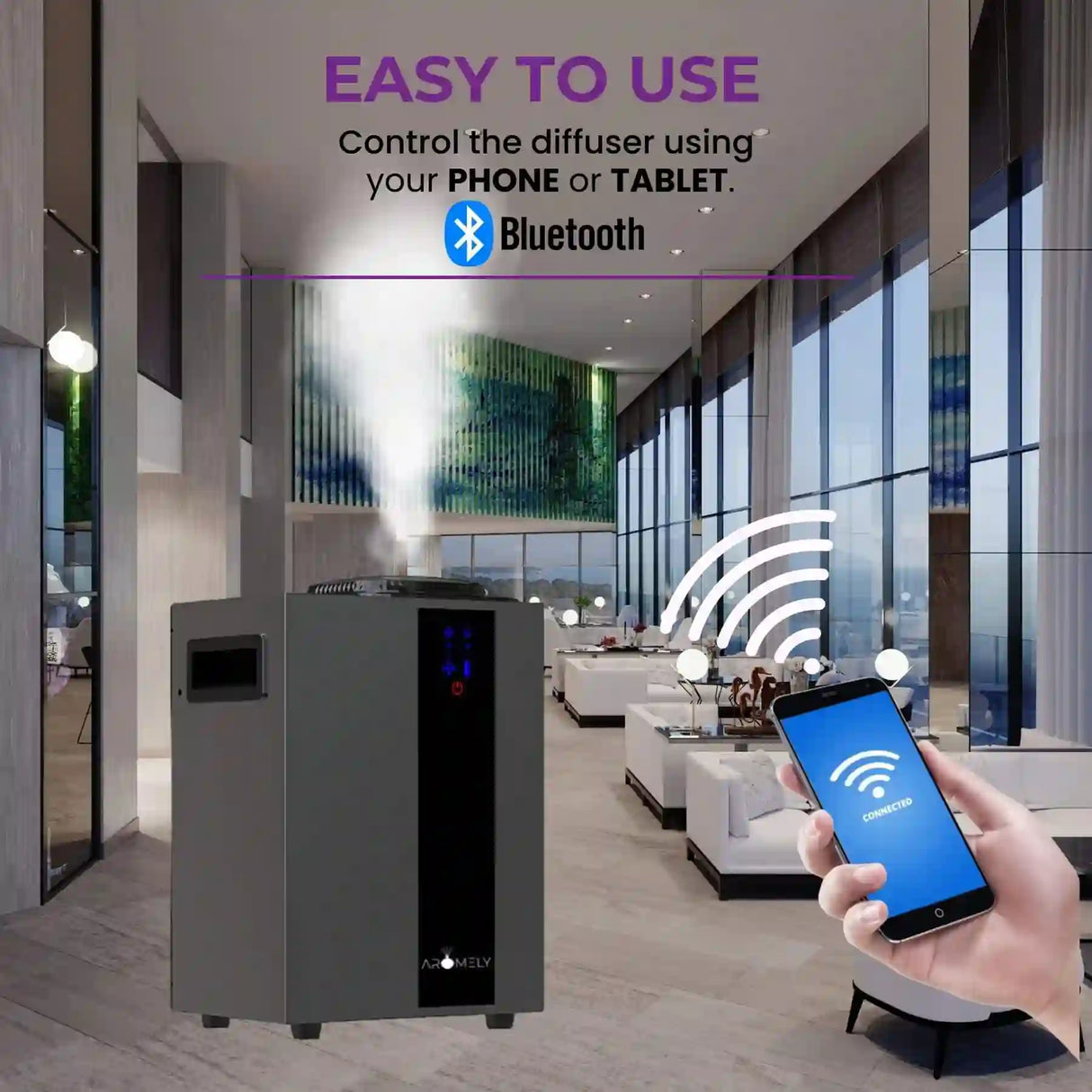 ARO PRO - Smart HVAC Scent Diffuser Up to 4,000 Sqft - Bluetooth & Waterless