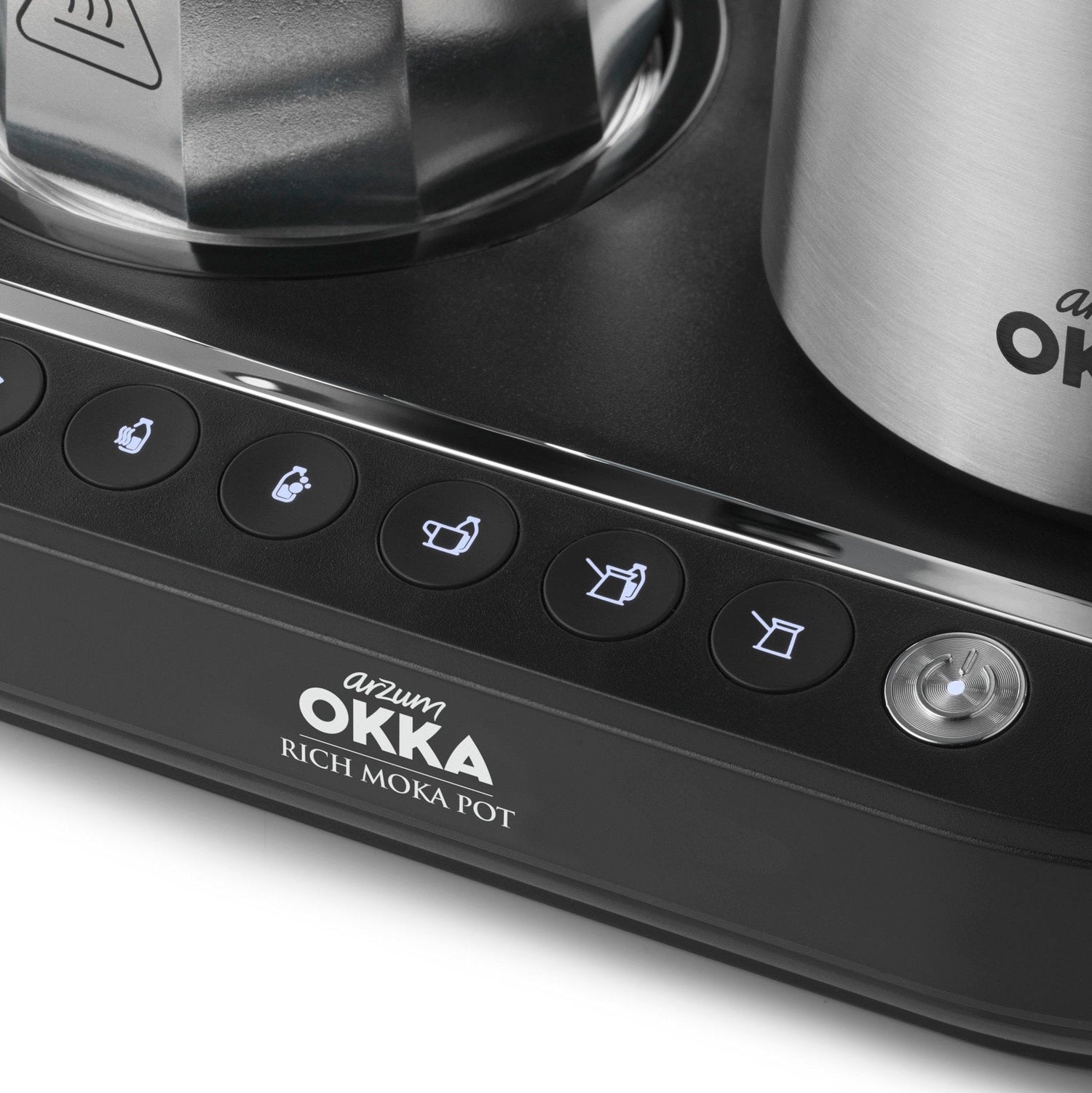 Arzum Okka Rich Moka Pot Turkish Coffee and Moka Maker, Velvetiser, Milk Frother, 120V, 5 Cups, Stainless Steel Cooking Pot, Chrome