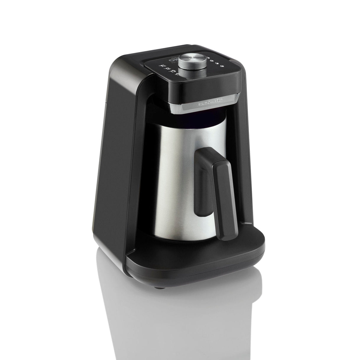 Arzum Okka Rich Spin Pro Turkish Coffee and Hot Beverage Maker, Velvetiser, Milk Frother, 120V, 5 Cups, Stainless Steel Cooking Pot