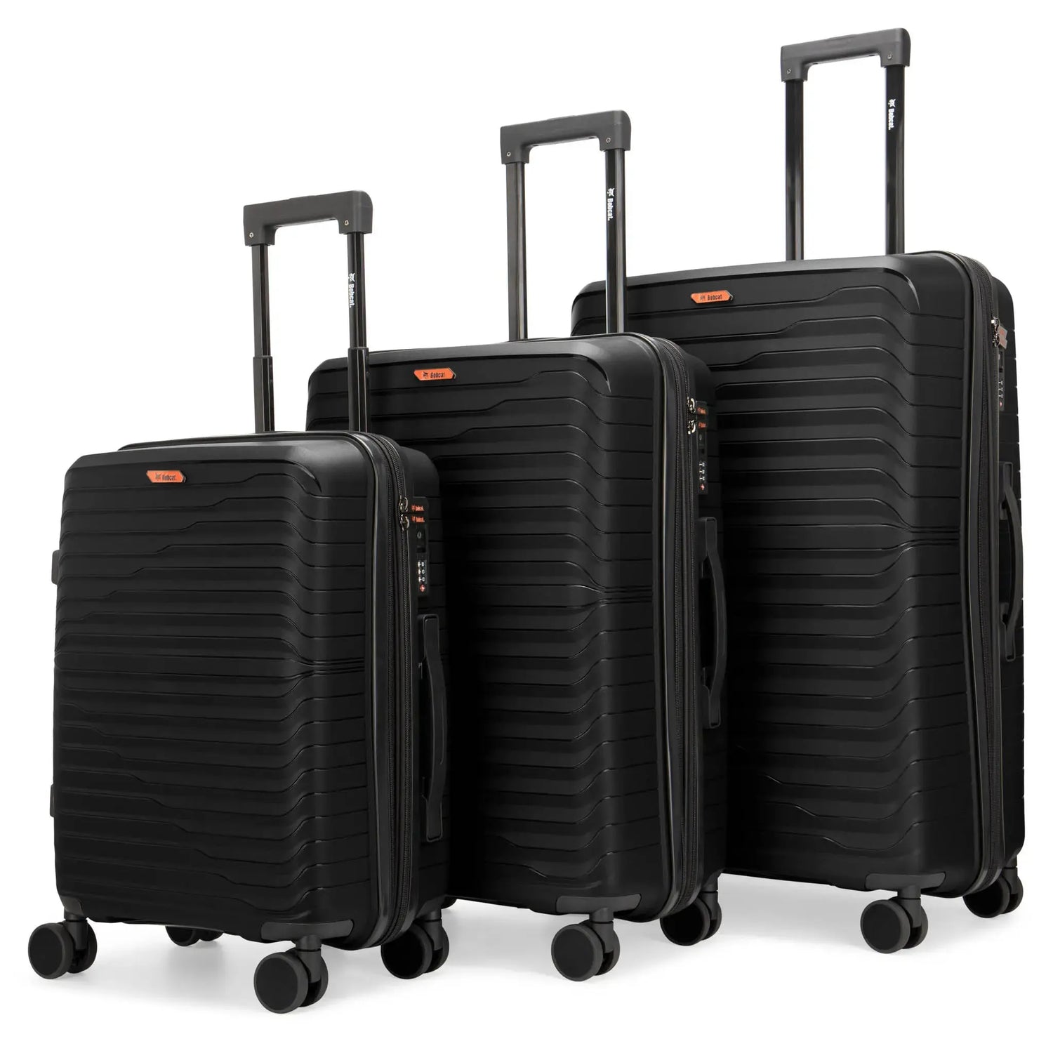 Excavator 3 Piece Expandable Tough Luggage Set
