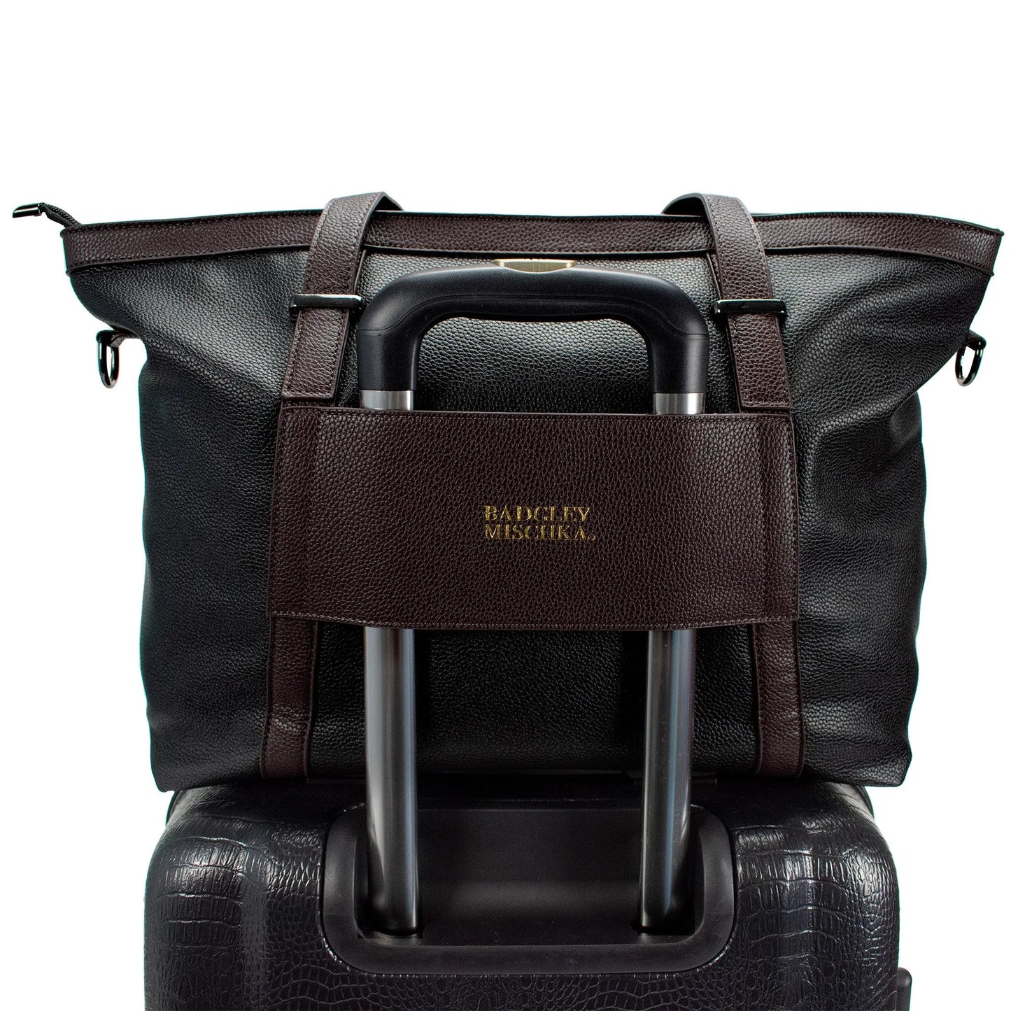 Anna Vegan XL Leather Weekender Duffel Bag