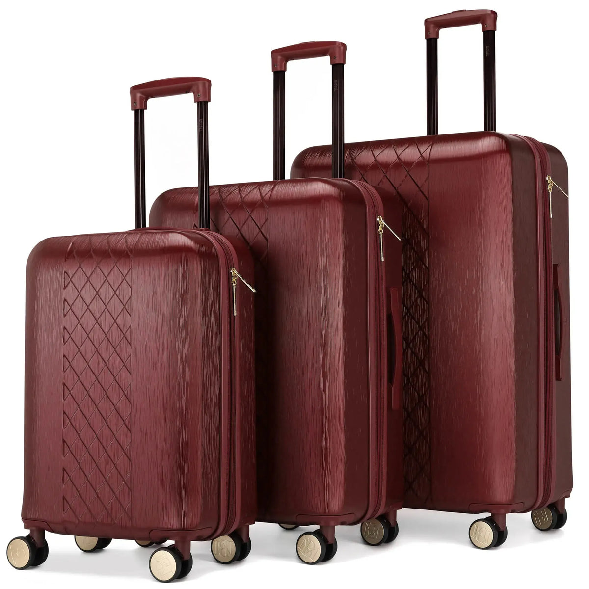 Diamond 3 Piece Expandable Spinner Luggage Set
