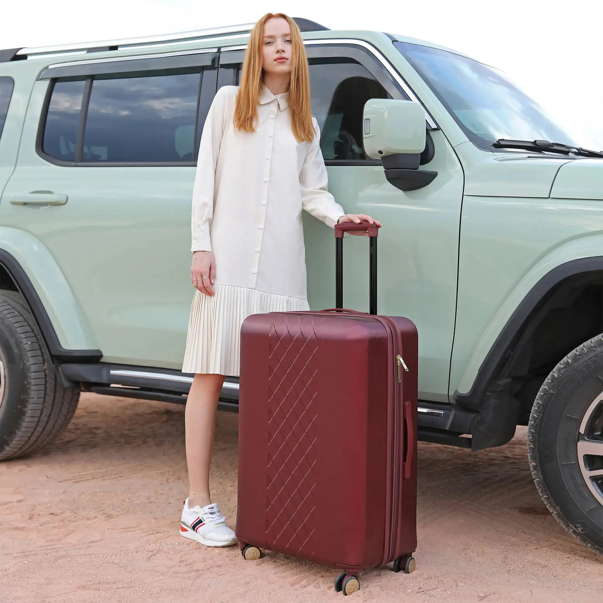 Diamond 3 Piece Expandable Spinner Luggage Set