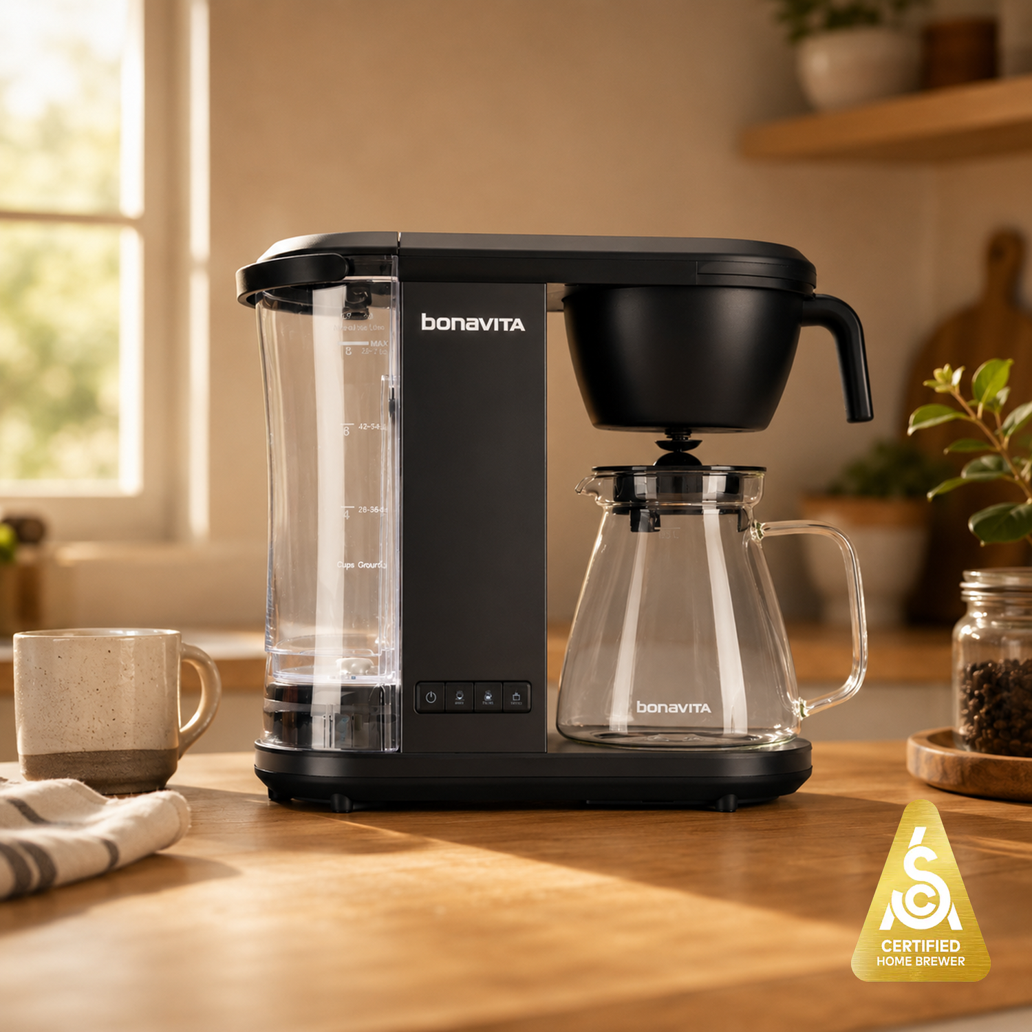 Enthusiast 8-Cup Drip Coffee Brewer with 1.3L Thermal or Glass Carafe