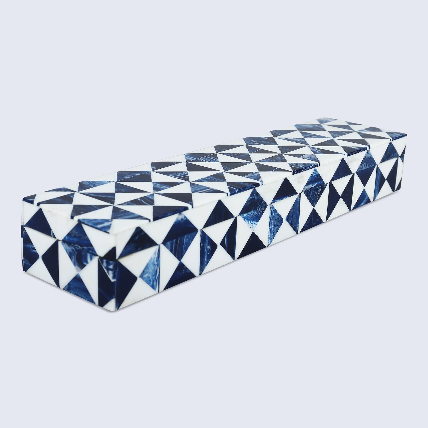 Marquet Indigo Resin Inlay Decorative Storage Box