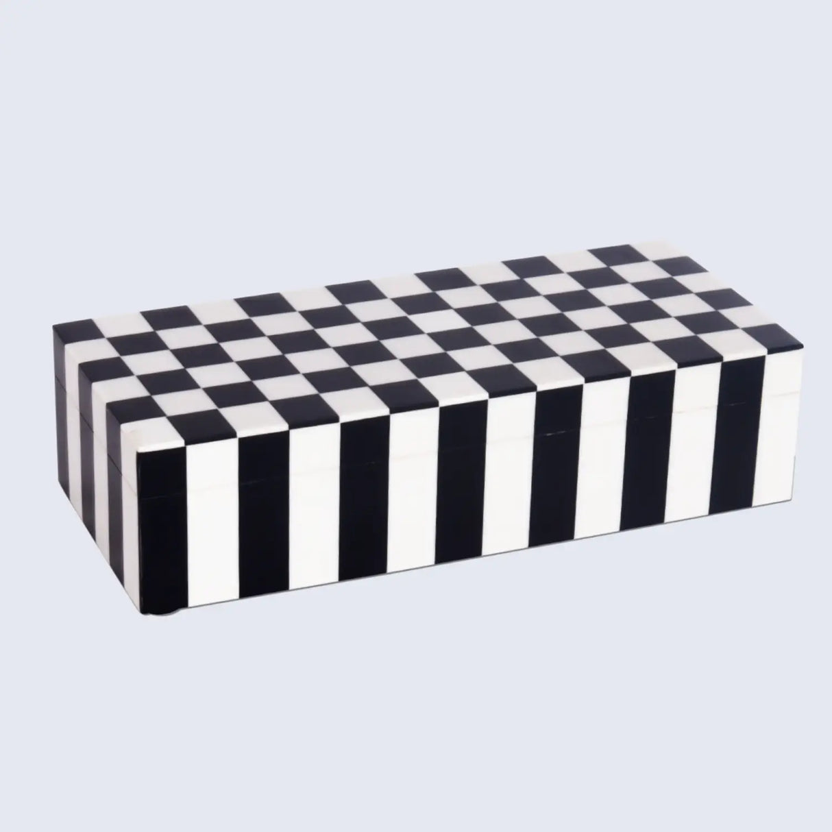 Decorative Storage Box Puzzle Check Resin Inlay in 7 Sizes