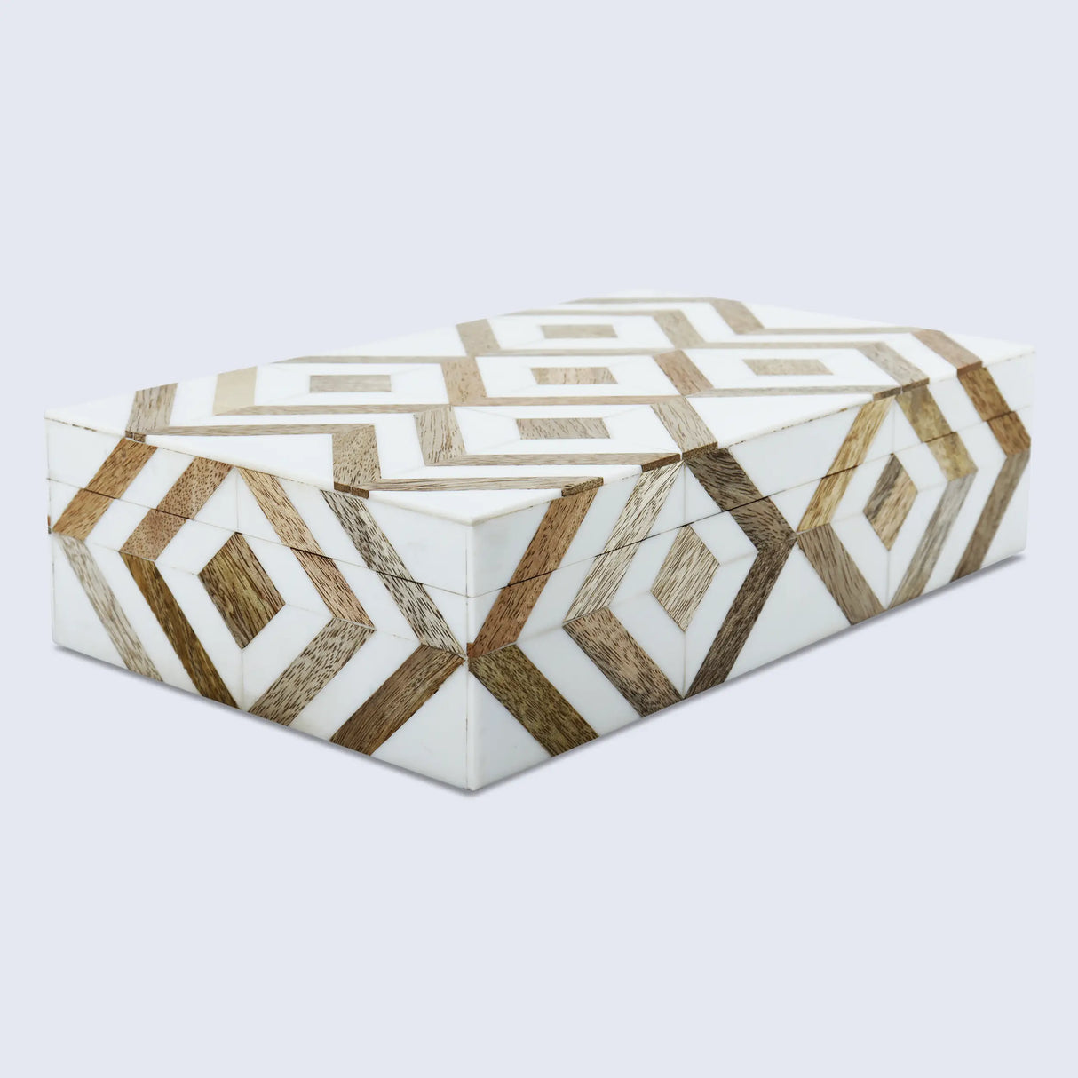 Marquet Array Resin & Wood Inlay Decorative Storage Box