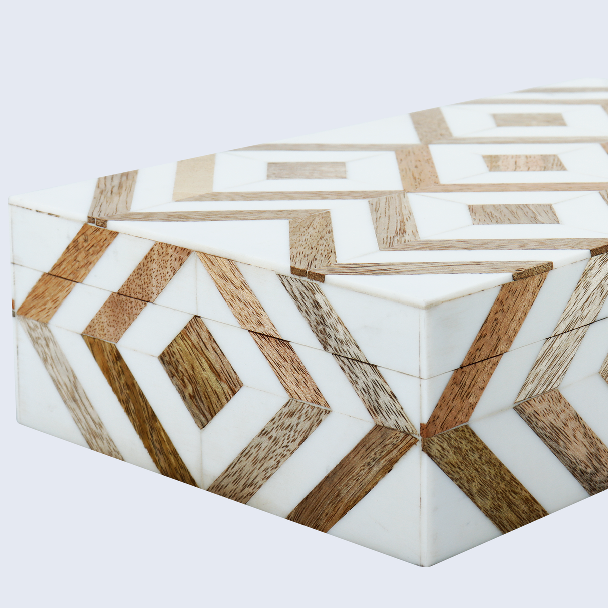 Marquet Array Resin & Wood Inlay Decorative Storage Box