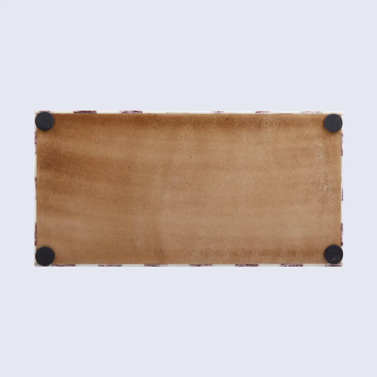 Chevron Pattern Decorative Storage Box, Bone Inlay in 6 Sizes, Brown & White