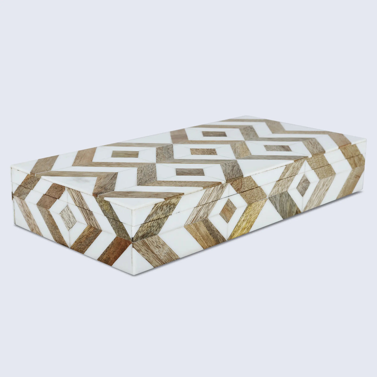 Marquet Array Resin & Wood Inlay Decorative Storage Box